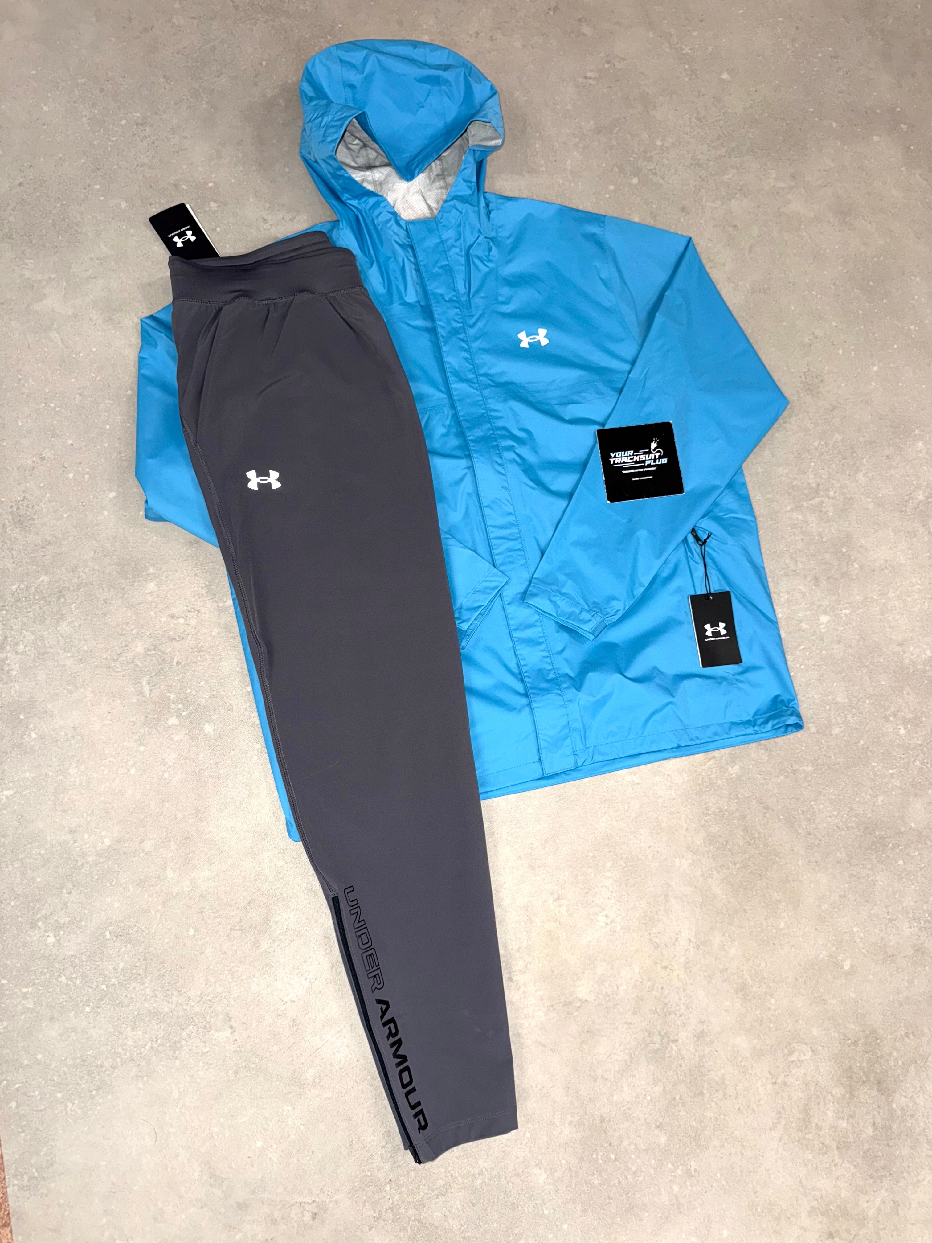 UNDER ARMOUR TRACKSUIT GREY & BLUE REFLECTIVE // LIMITED EDITION