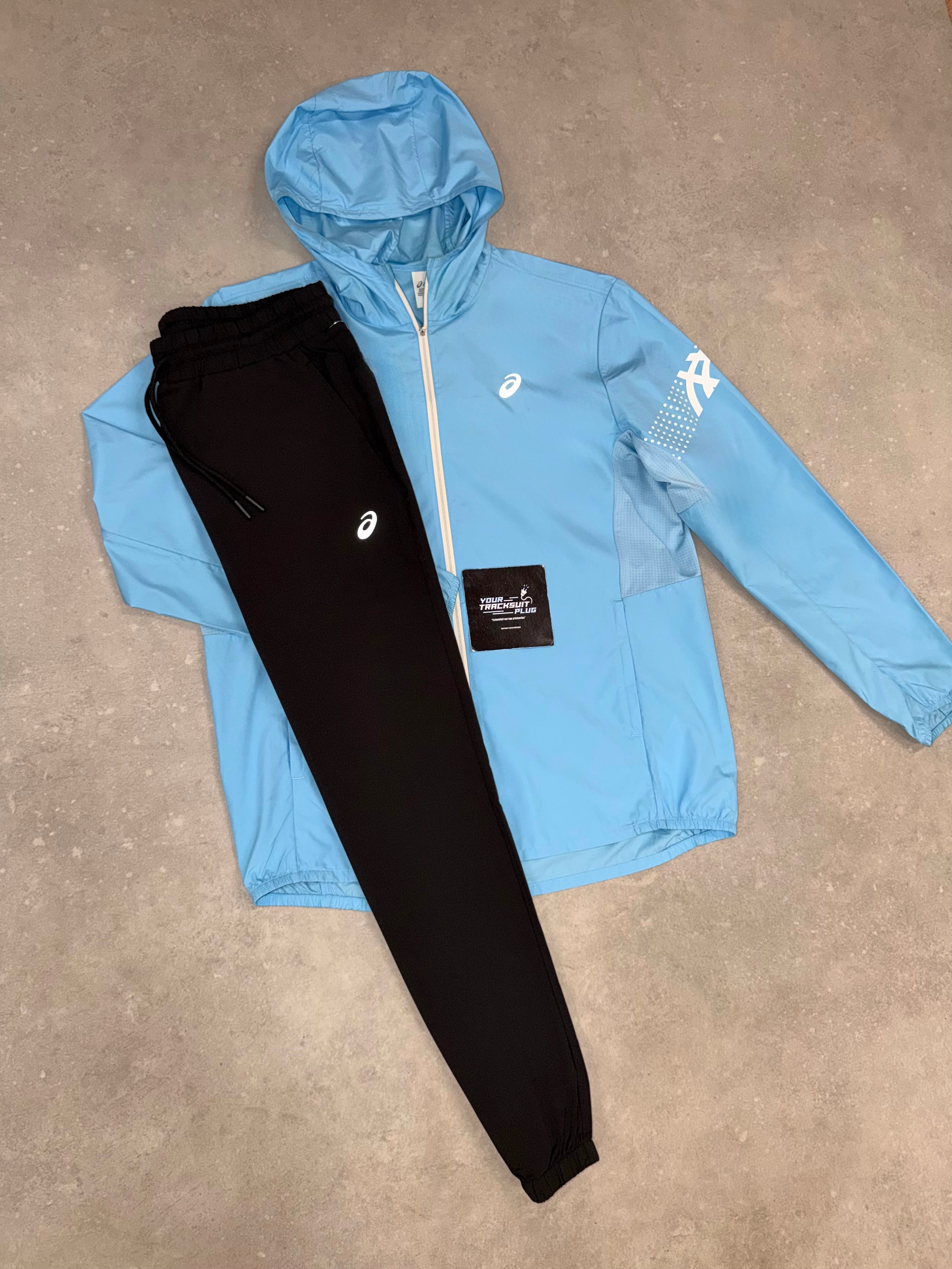 ASICS BABY BLUE & BLACK TRACKSUIT // LIMITED EDITION