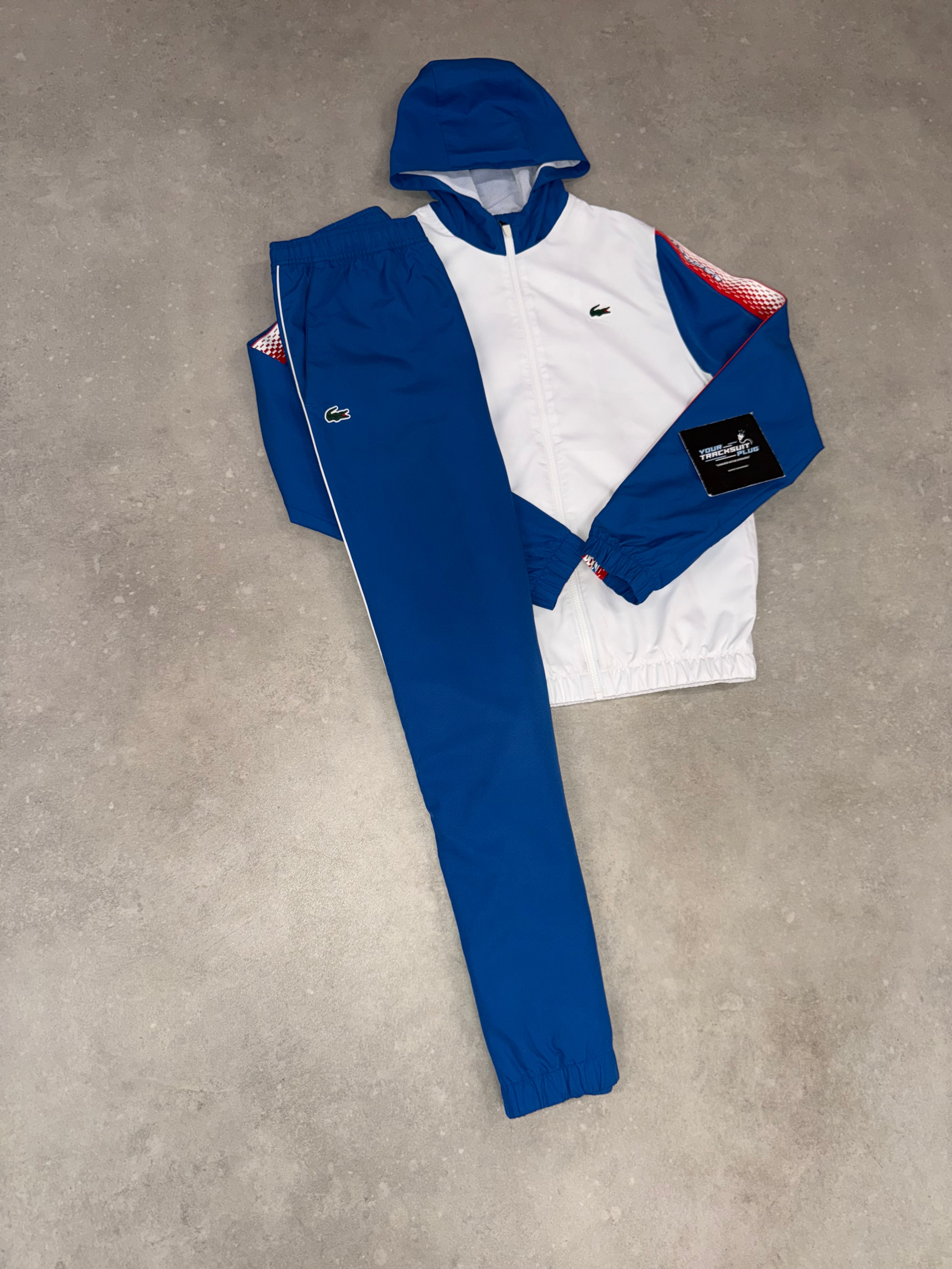 LACOSTE TRACKSUIT WHITE & BLUE // EXCLUSIVE