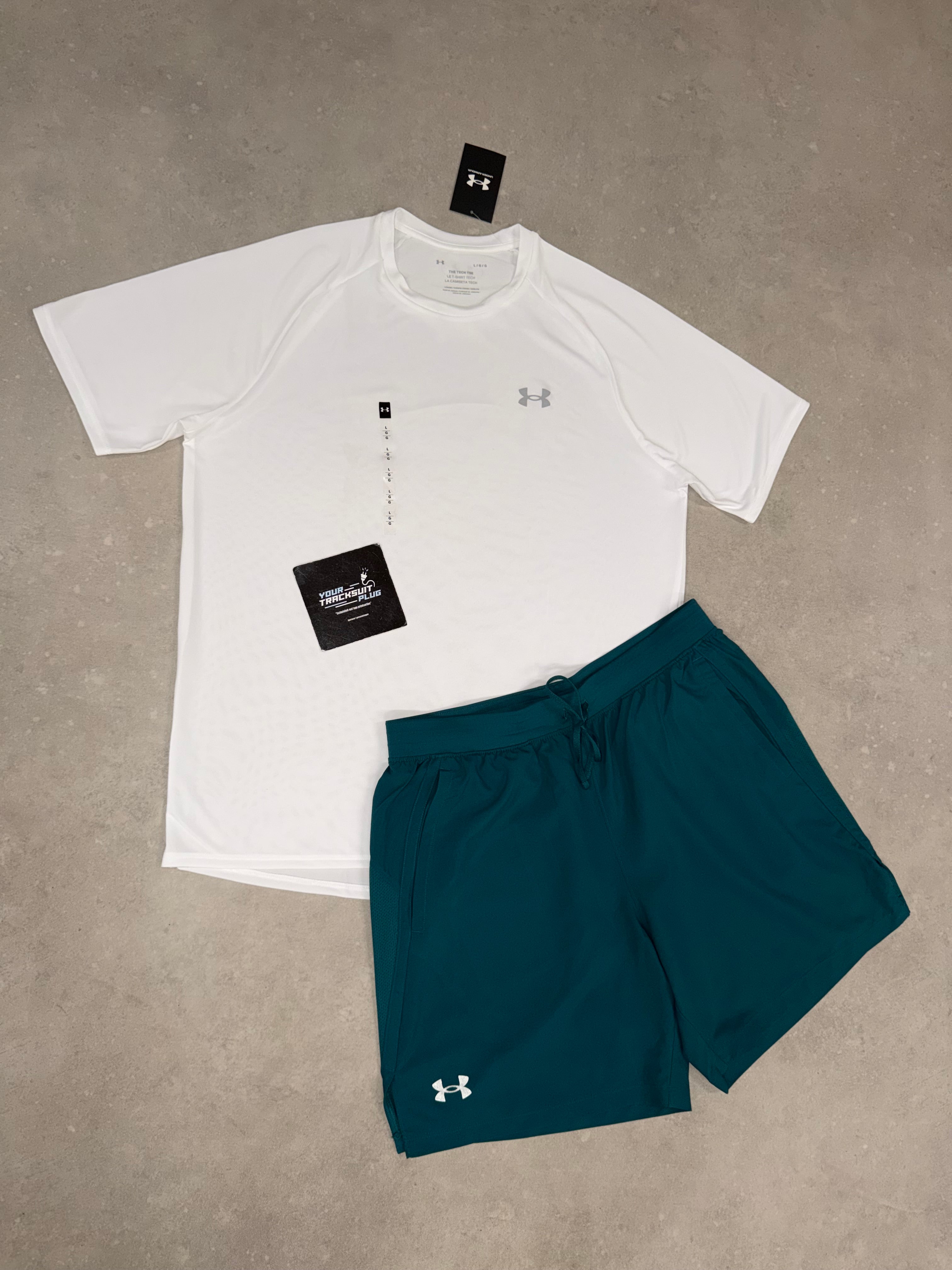UNDER ARMOUR GREEN & WHITE SUMMER SET