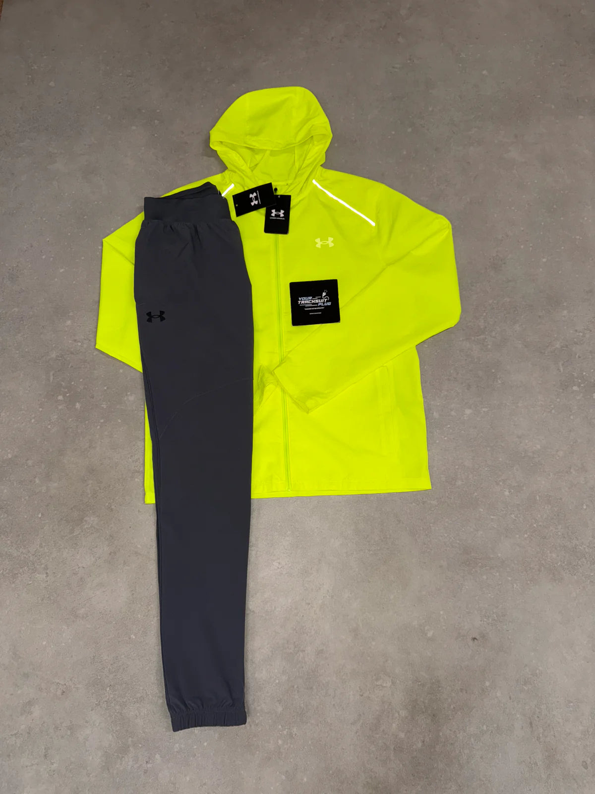 UNDER ARMOUR TRACKSUIT // GREY & YELLOW EXCLUSIVE