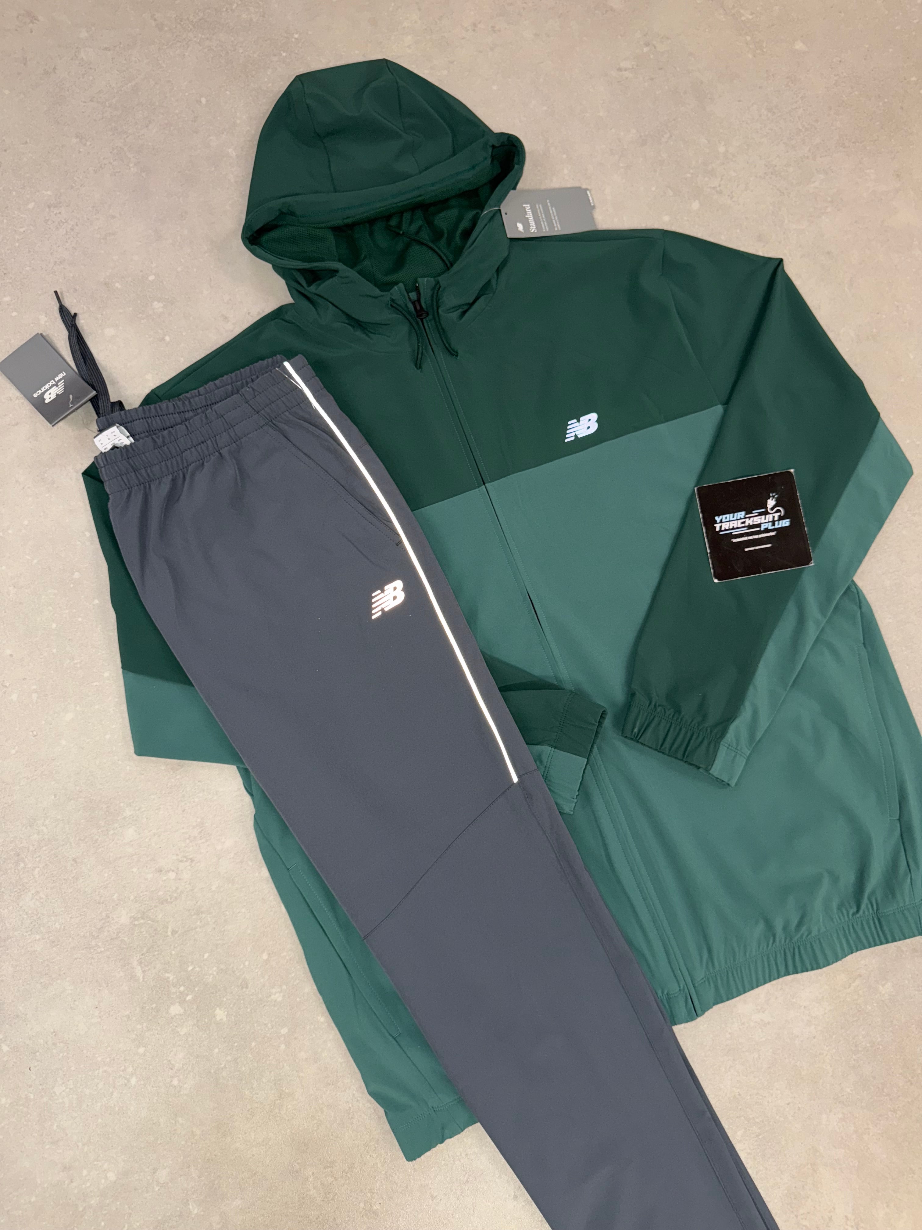 NEW BALANCE TRACKSUIT GREEN & GREY