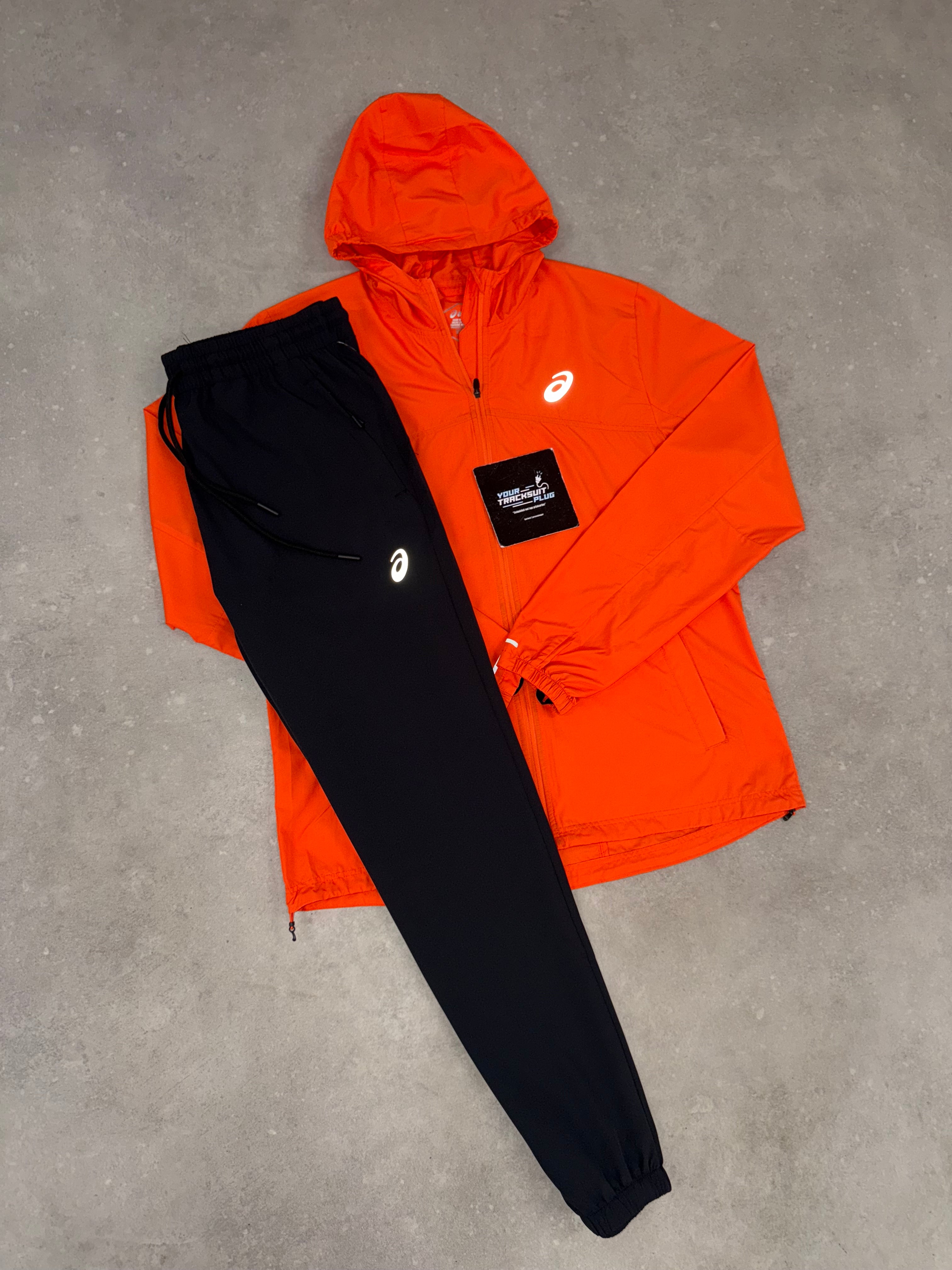 ASICS ORANGE & BLACK TRACKSUIT // VERY VERY EXCLUSIVE