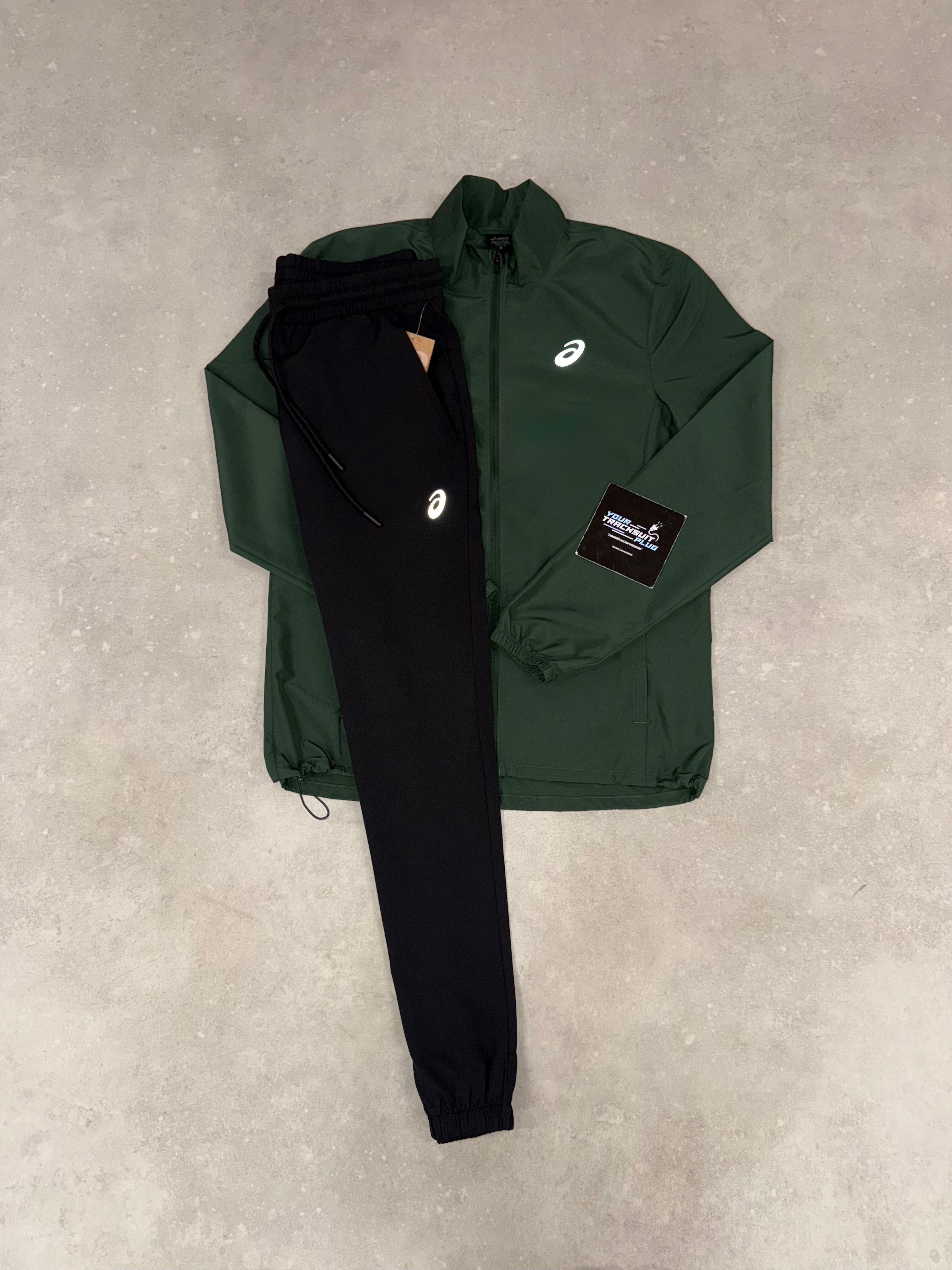 ASICS TRACKSUIT BLACK & GREEN // EXCLUSIVE