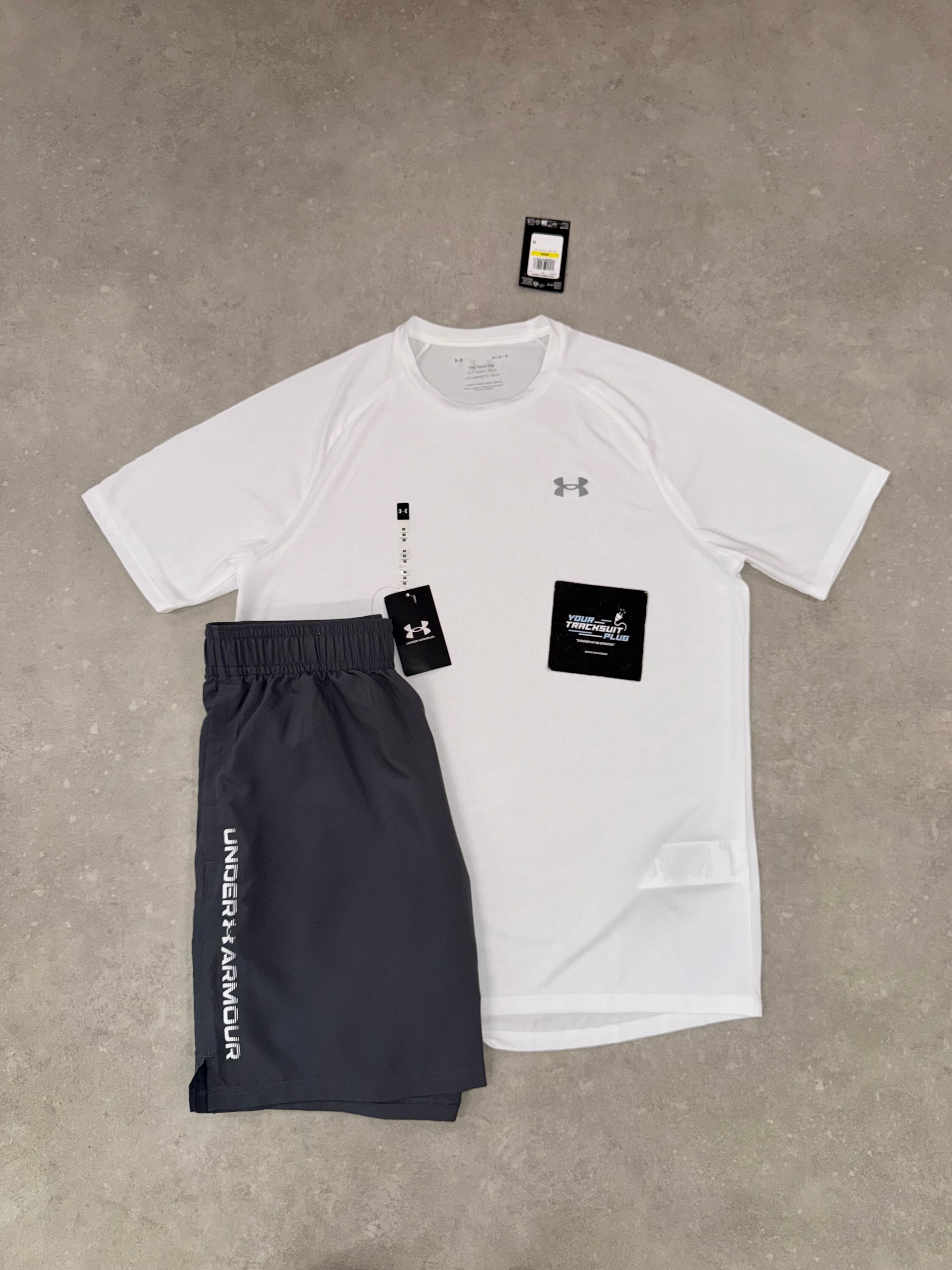 UNDER ARMOUR WHITE & GREY SUMMER SET