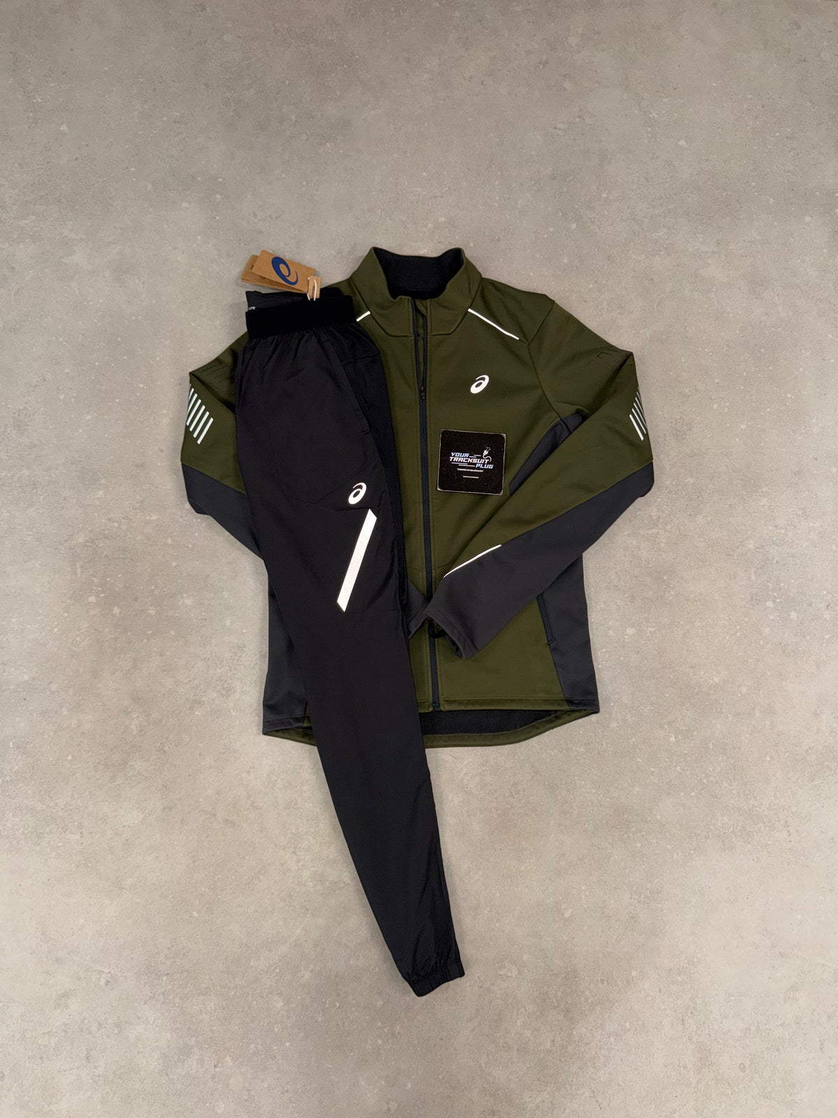 ASICS SOFT-SHELL LITE SHOW GREEN & BLACK TRACKSUIT // VERY EXCLUSIVE