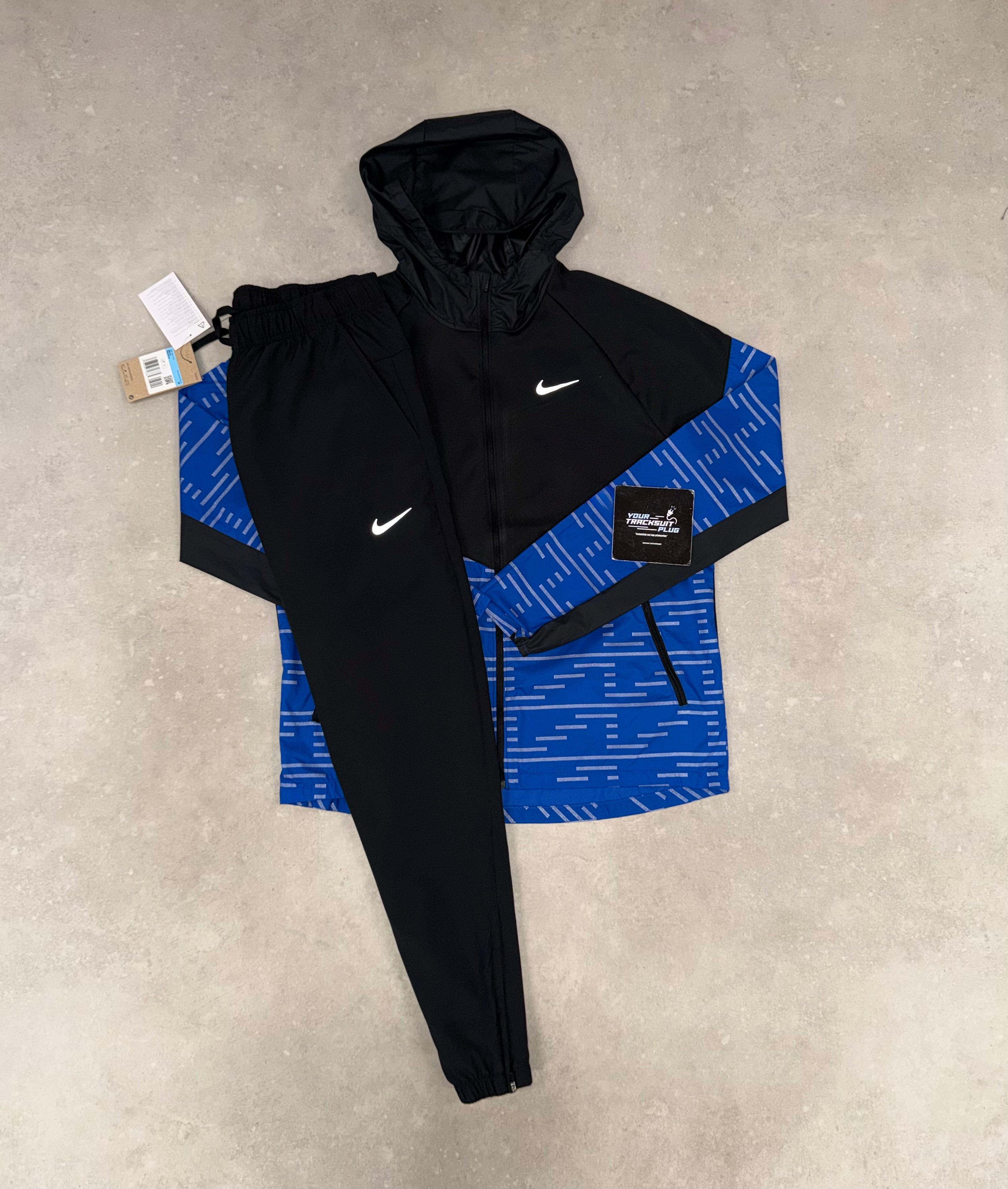 NIKE BLUE & BLACK REFLECTIVE TRACKSUIT // VERY EXCLUSIVE