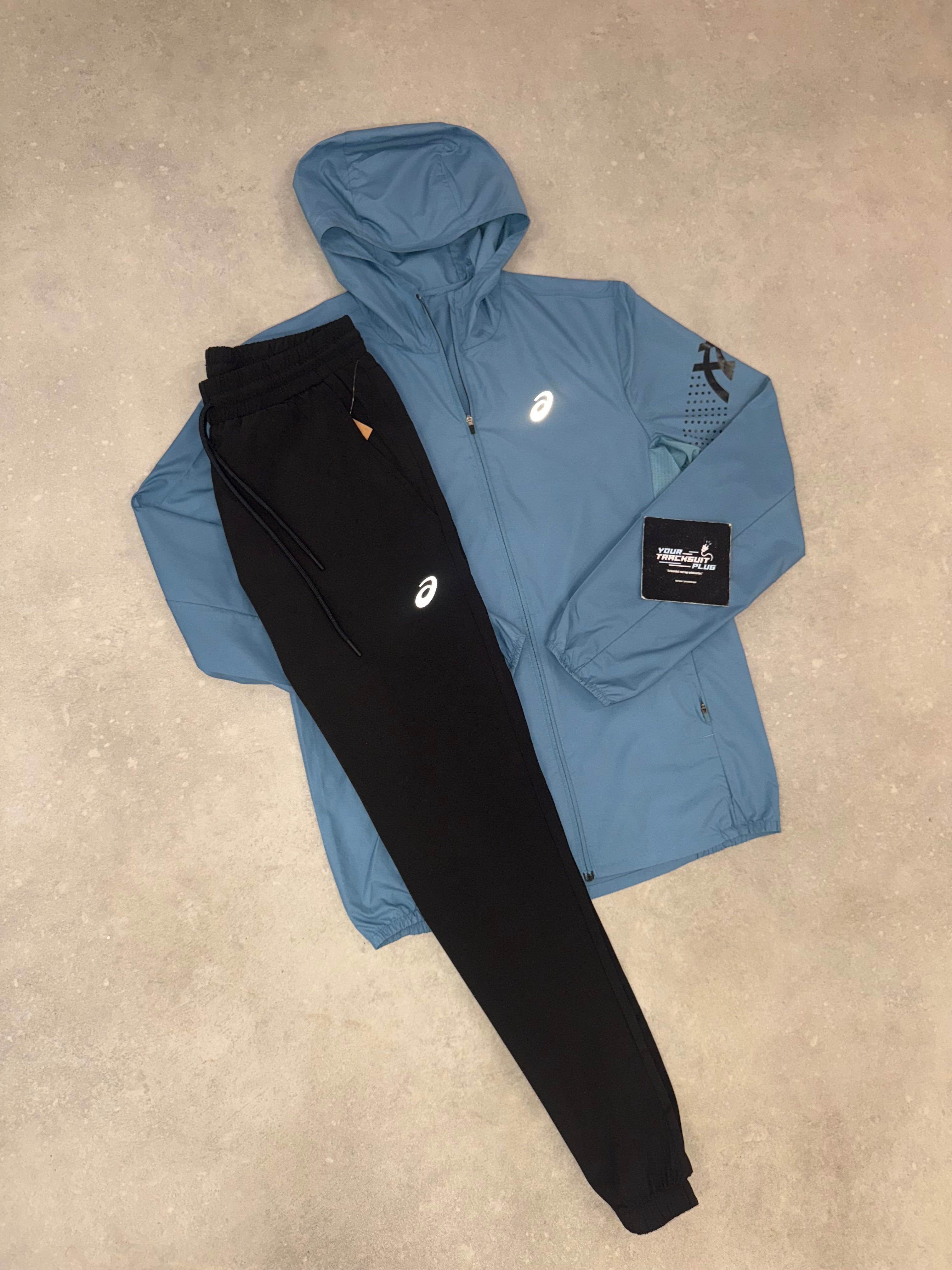 ASICS TRACKSUIT BLUE & BLACK // THE LATEST