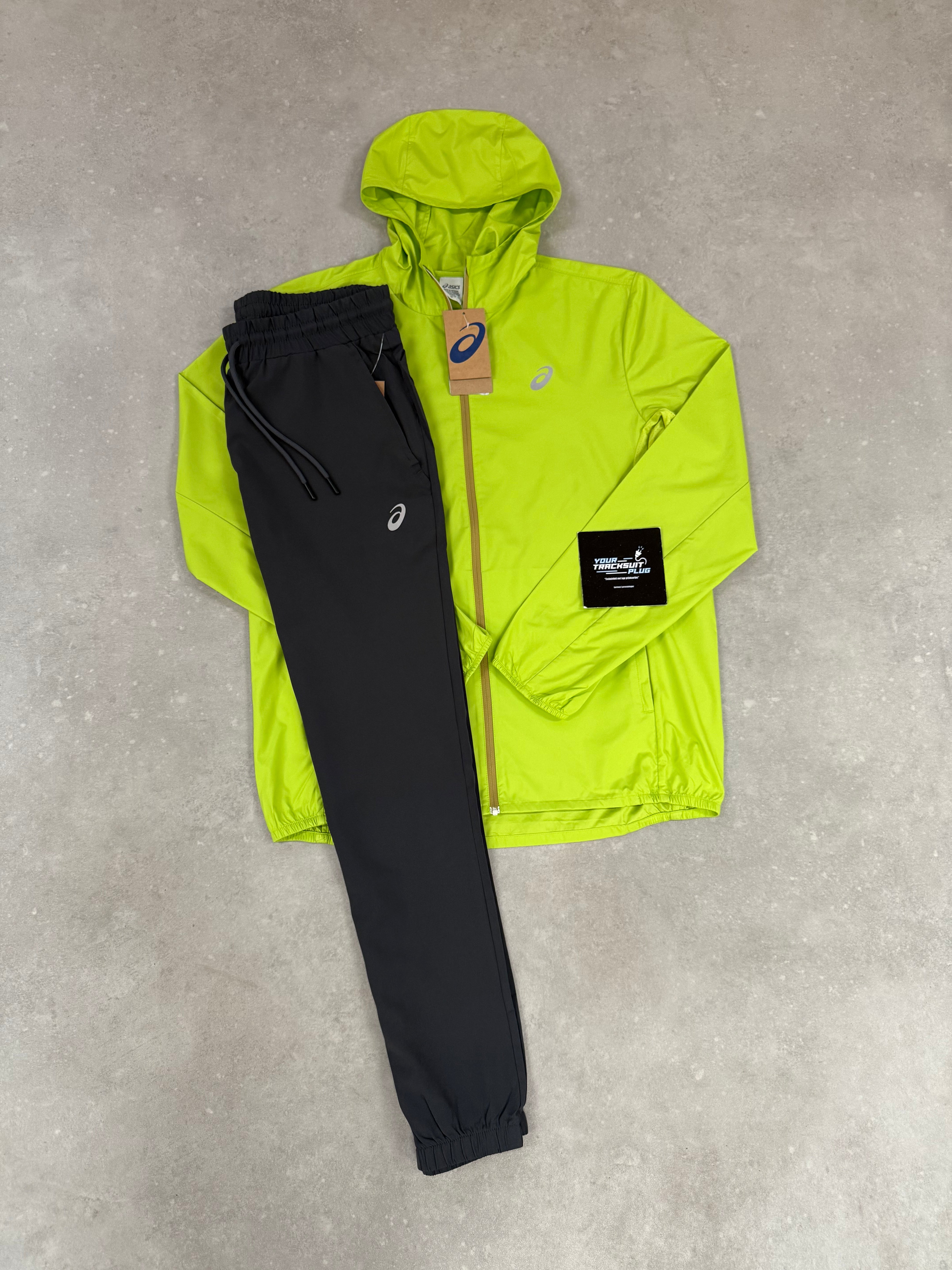 ASICS TRACKSUIT // LIME GREEN & GREY