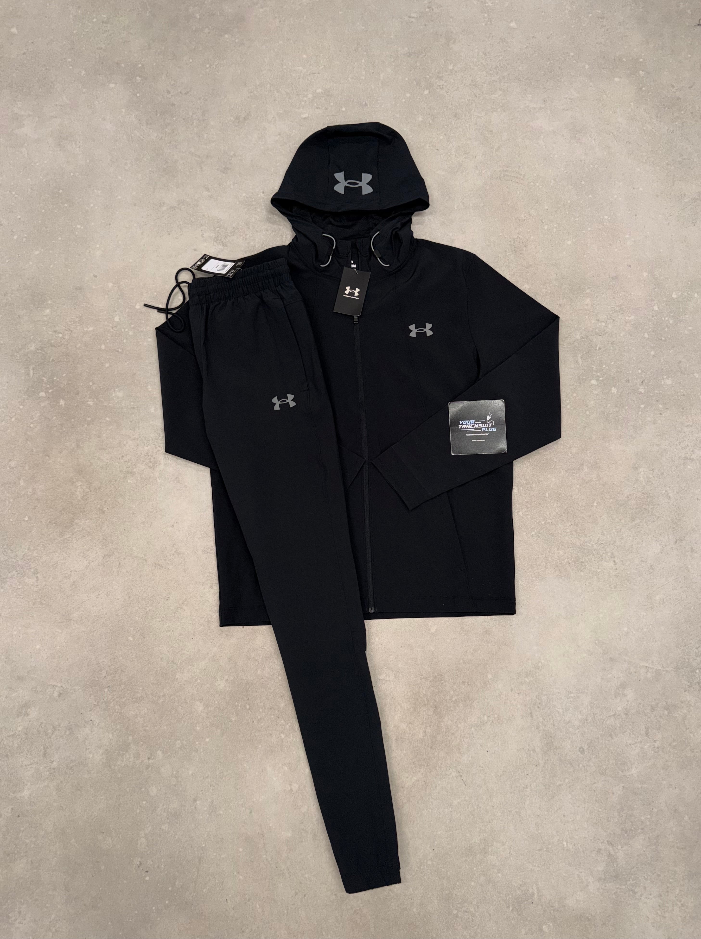 UNDER ARMOUR TRACKSUIT // BLACK & GREY THE LATEST