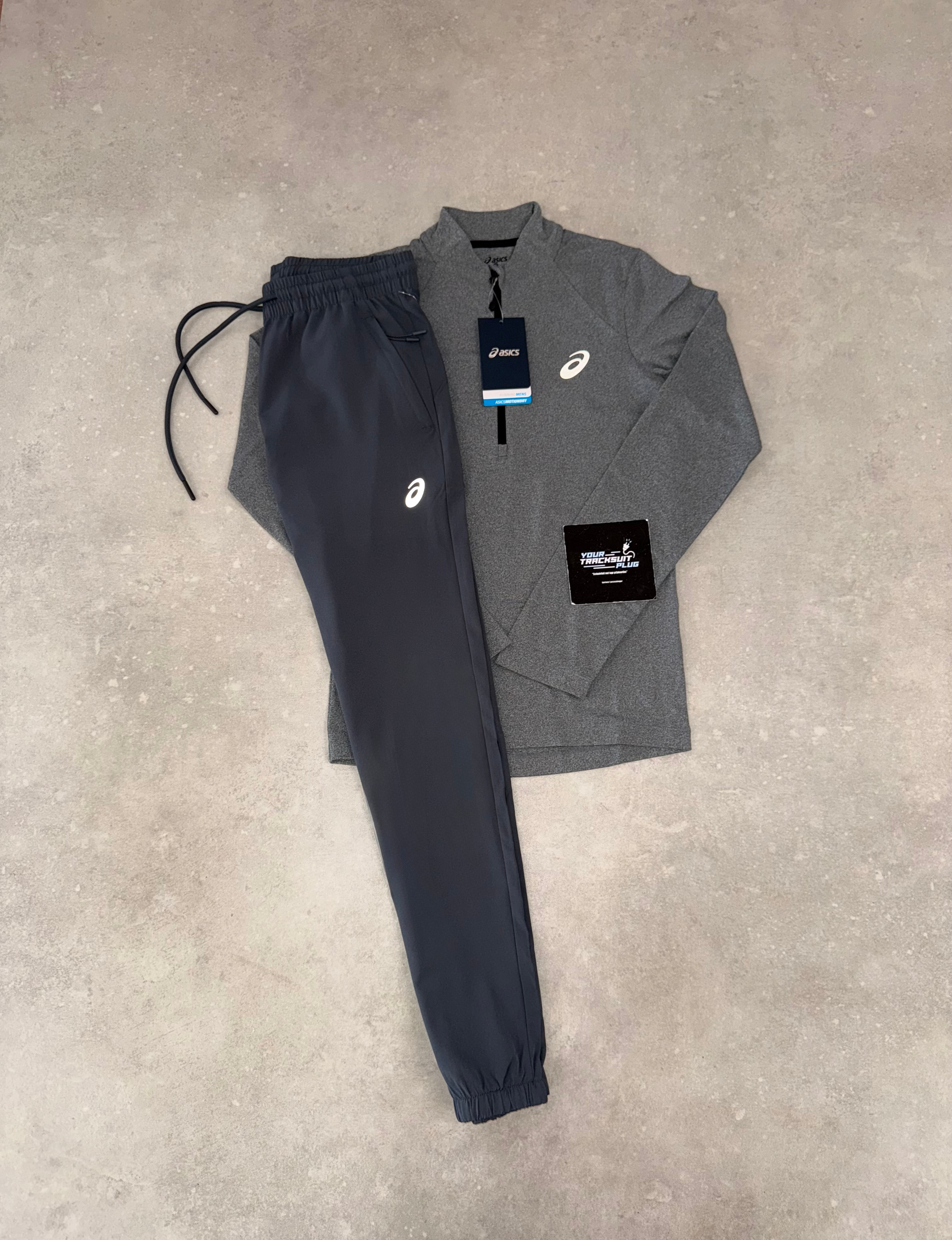 ASICS TRACKSUIT GREY ON GREY