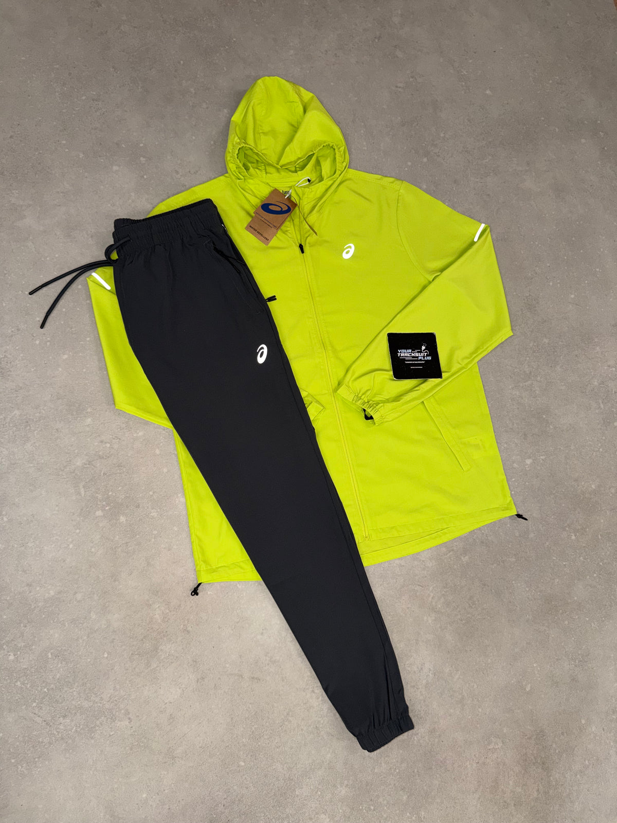 ASICS TRACKSUIT NEON LIME & GREY // THE LATEST