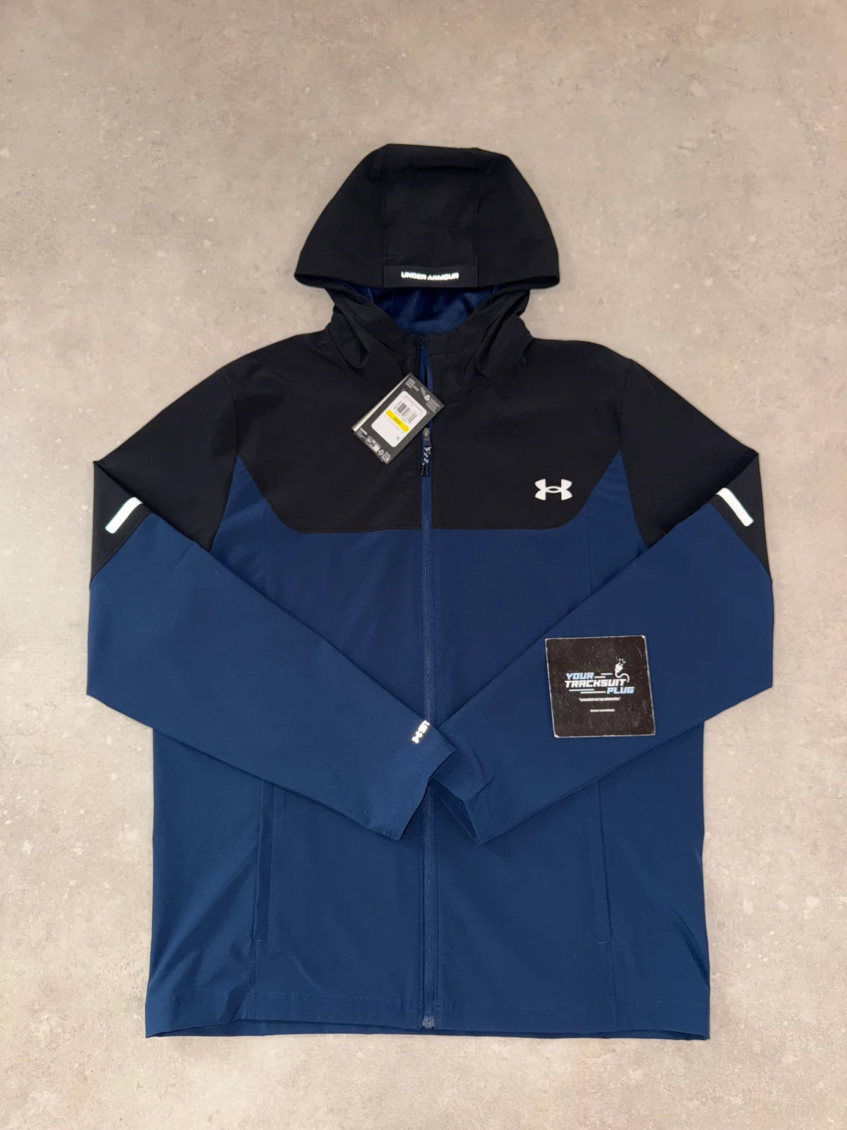 UNDER ARMOUR NAVY BLUE & BLACK TRACKSUIT // THE LATEST