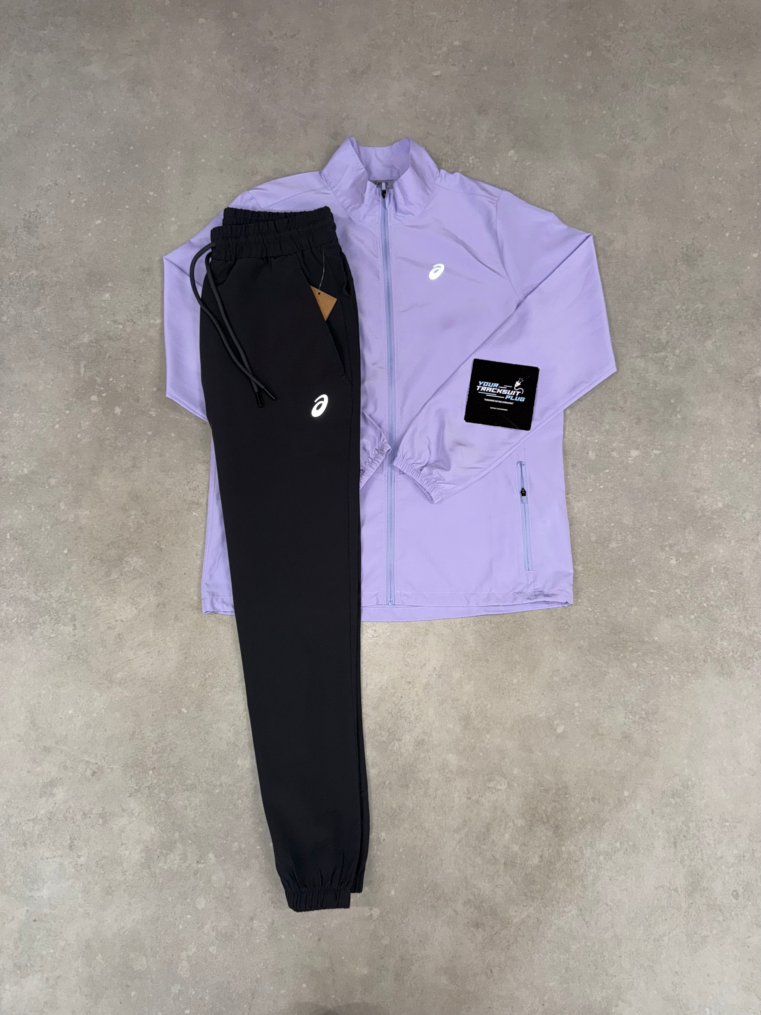 ASICS TRACKSUIT LILA & GREY // VERY EXCLUSIVE