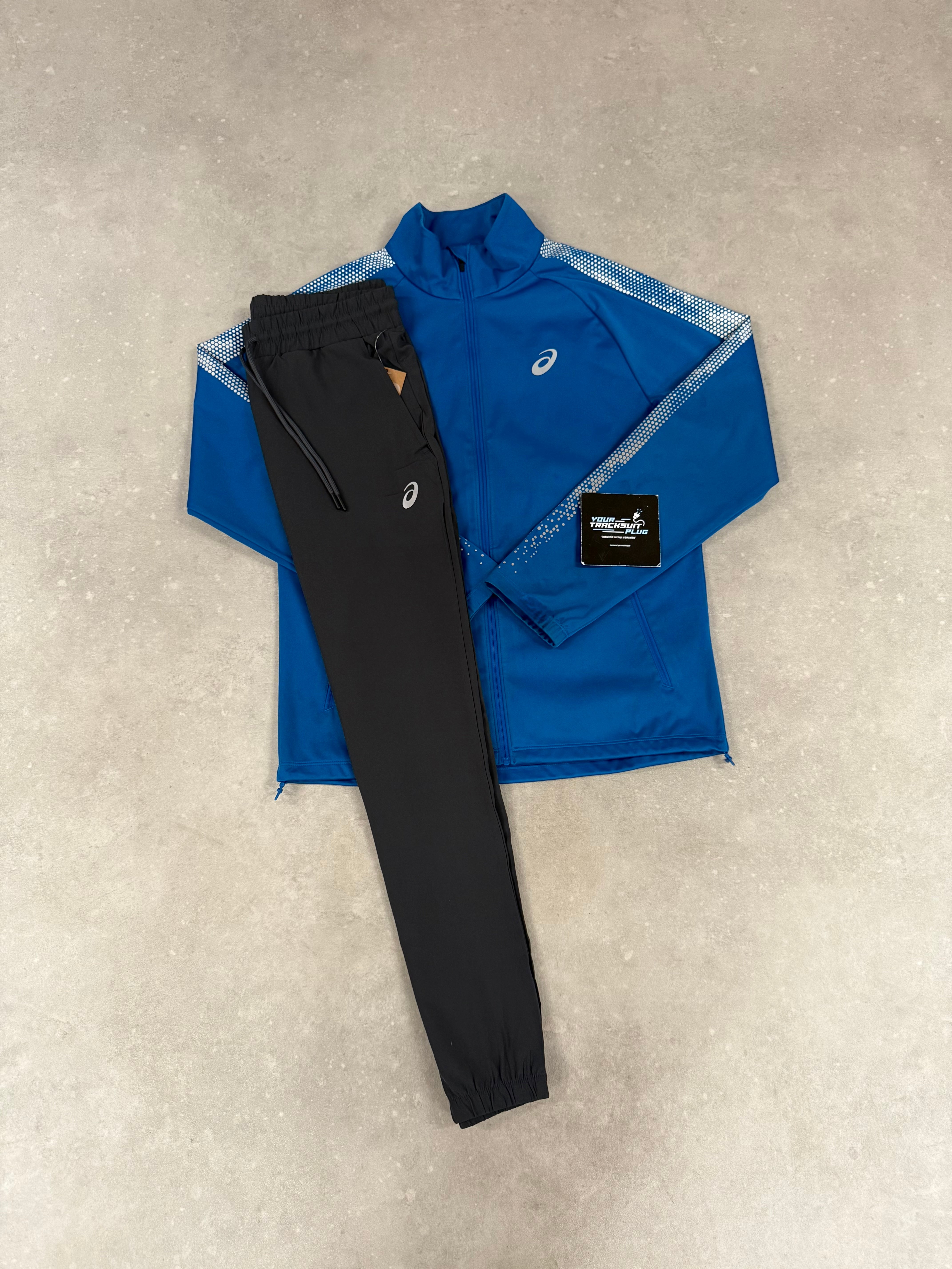 ASICS SOFT-SHELL TRACKSUIT BLUE & GREY // VERY EXCLUSIVE
