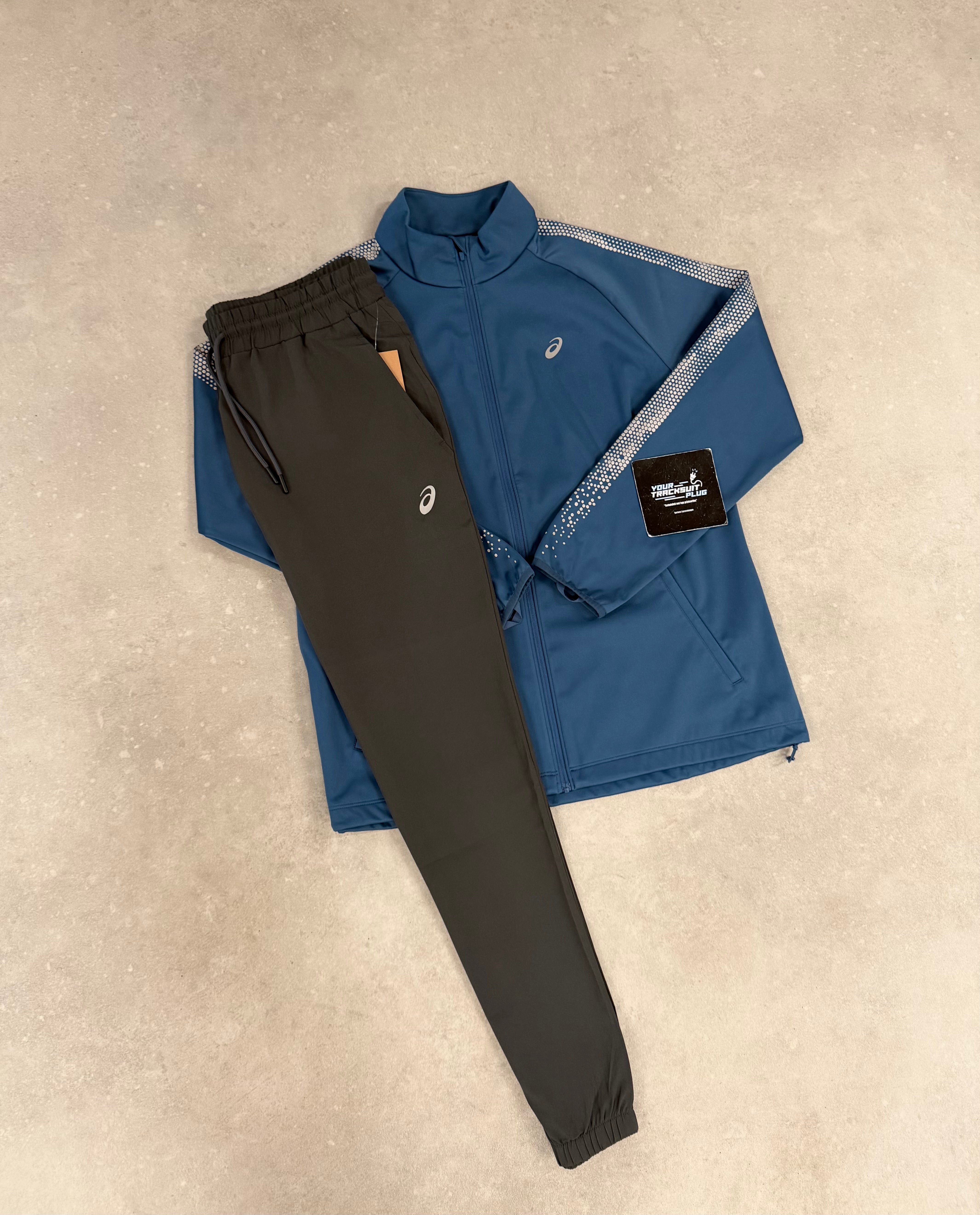 ASICS SOFT-SHELL TRACKSUIT BLUE & GREY // VERY EXCLUSIVE