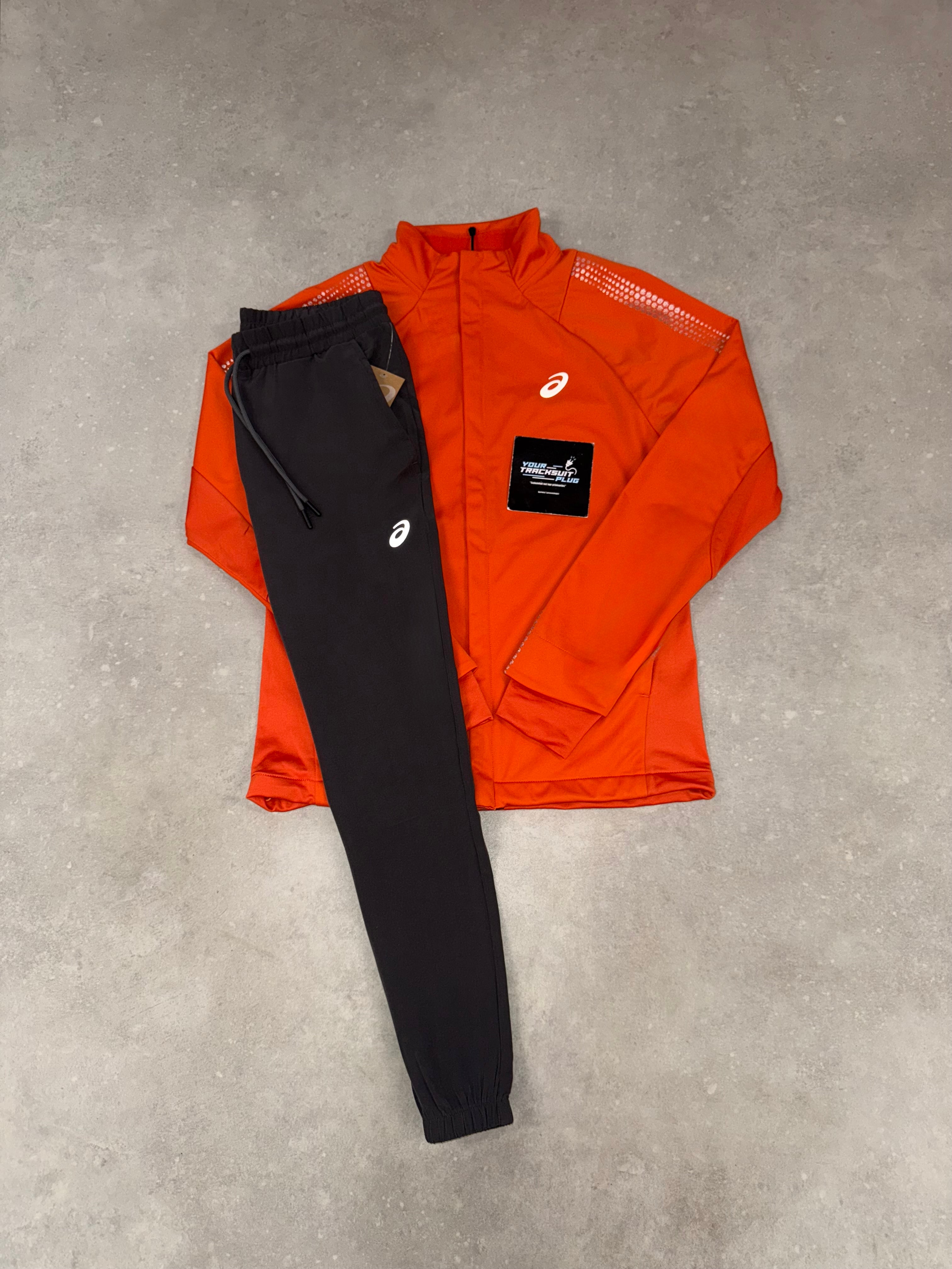 ASICS SOFT-SHELL ORANGE & GREY TRACKSUIT // VERY EXCLUSIVE