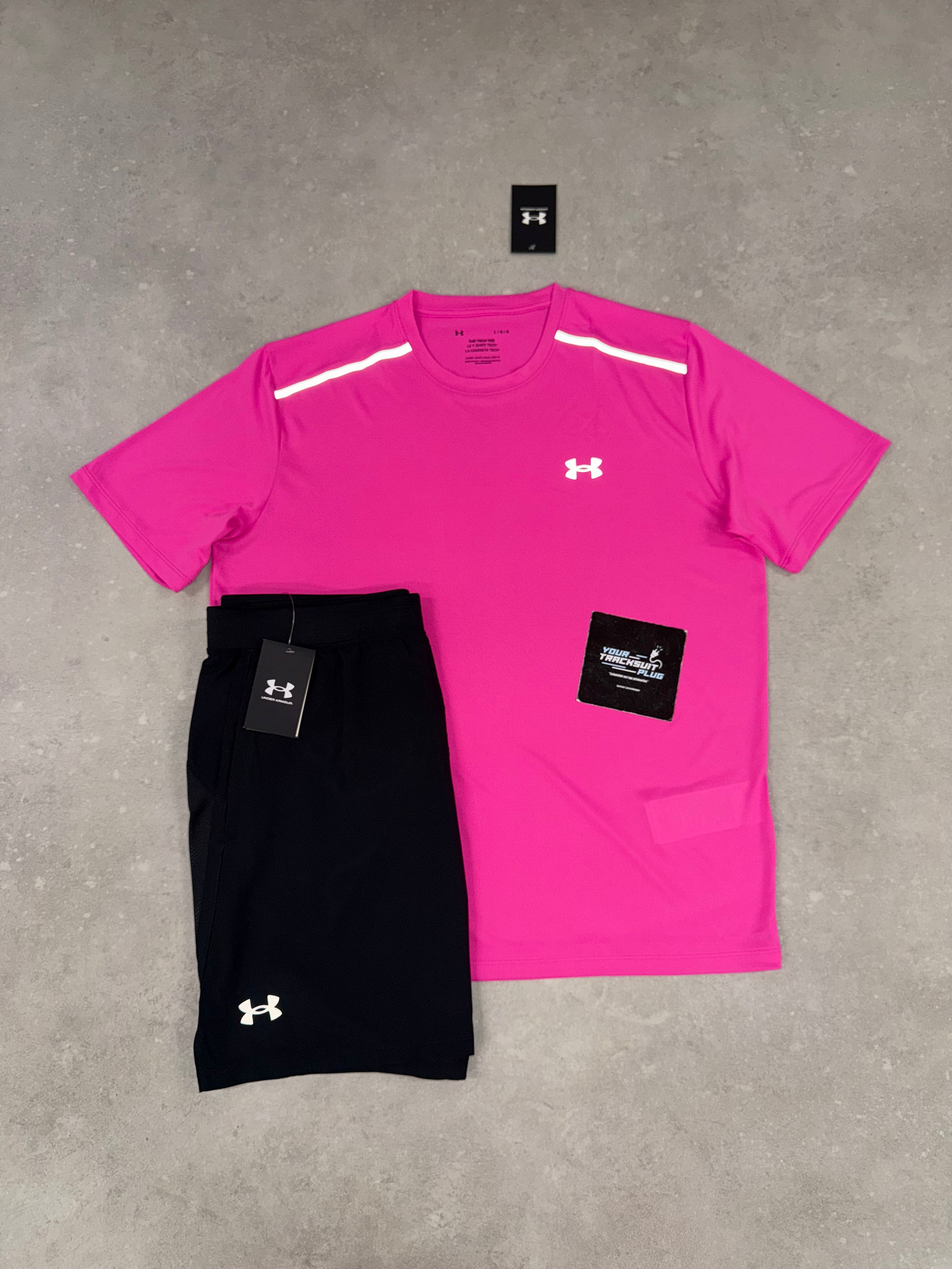 UNDER ARMOUR PINK & BLACK SUMMER SET