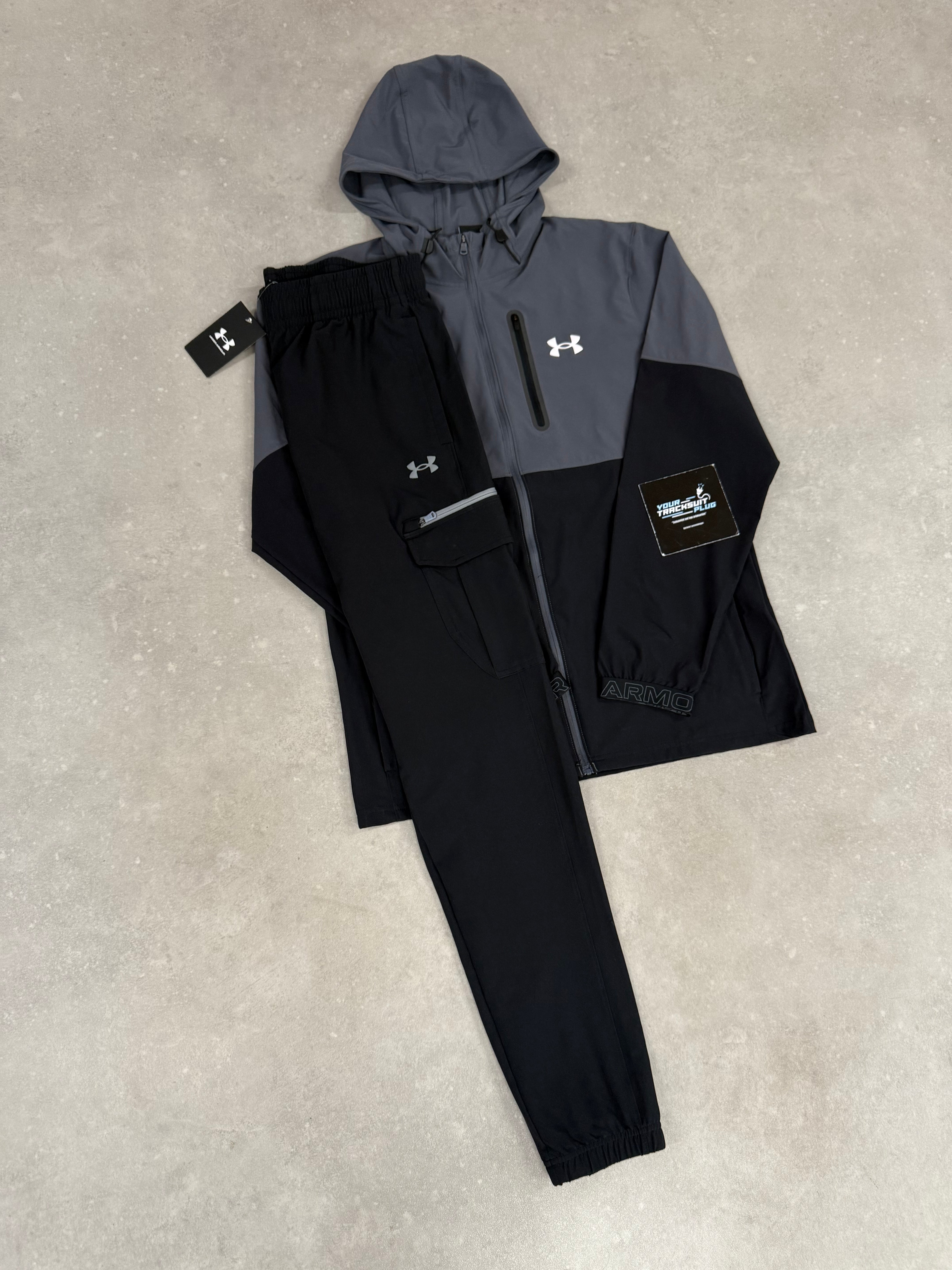 UNDER ARMOUR TRACKSUIT BLACK & GREY