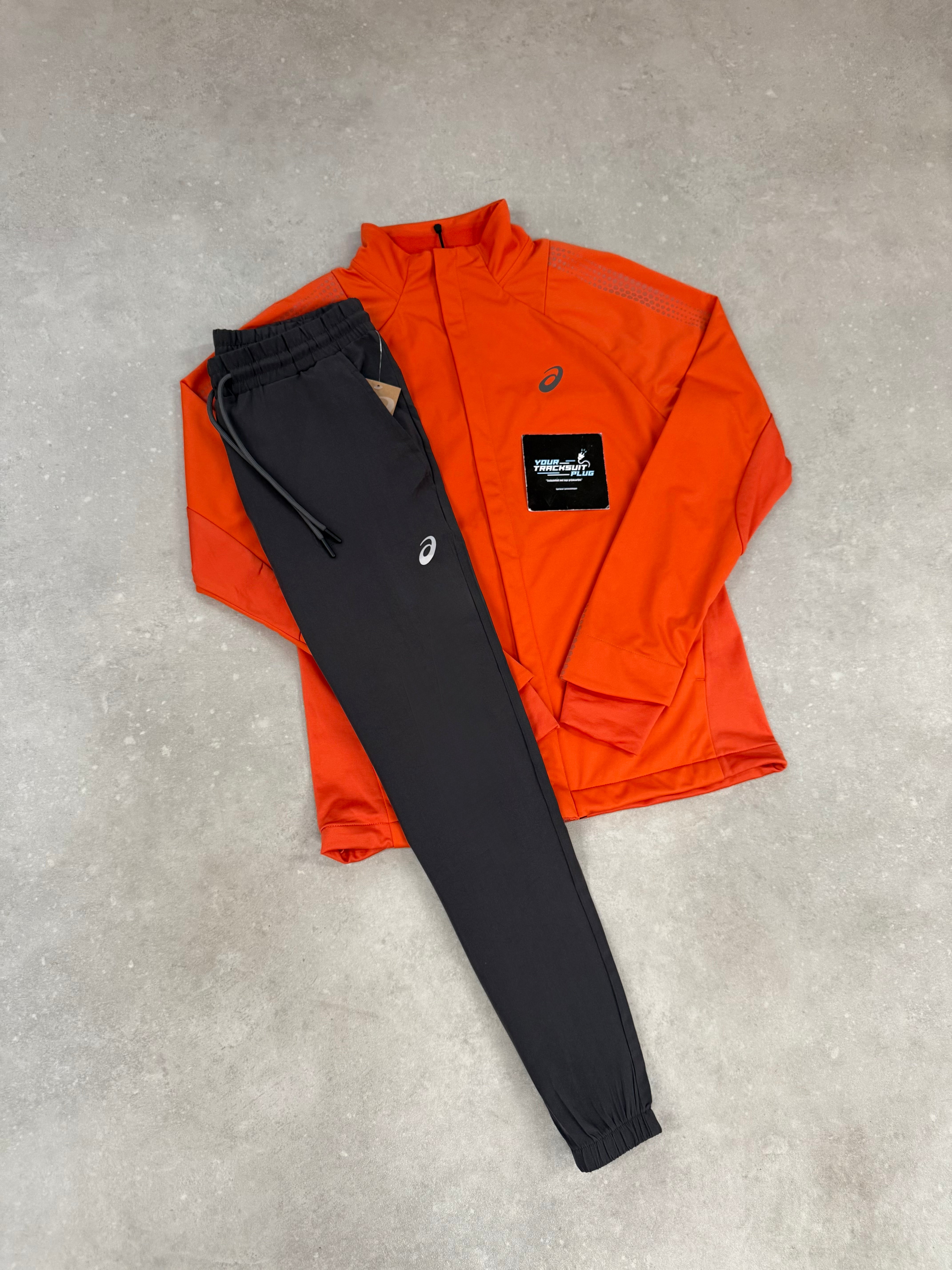 ASICS SOFT-SHELL ORANGE & GREY TRACKSUIT // VERY EXCLUSIVE