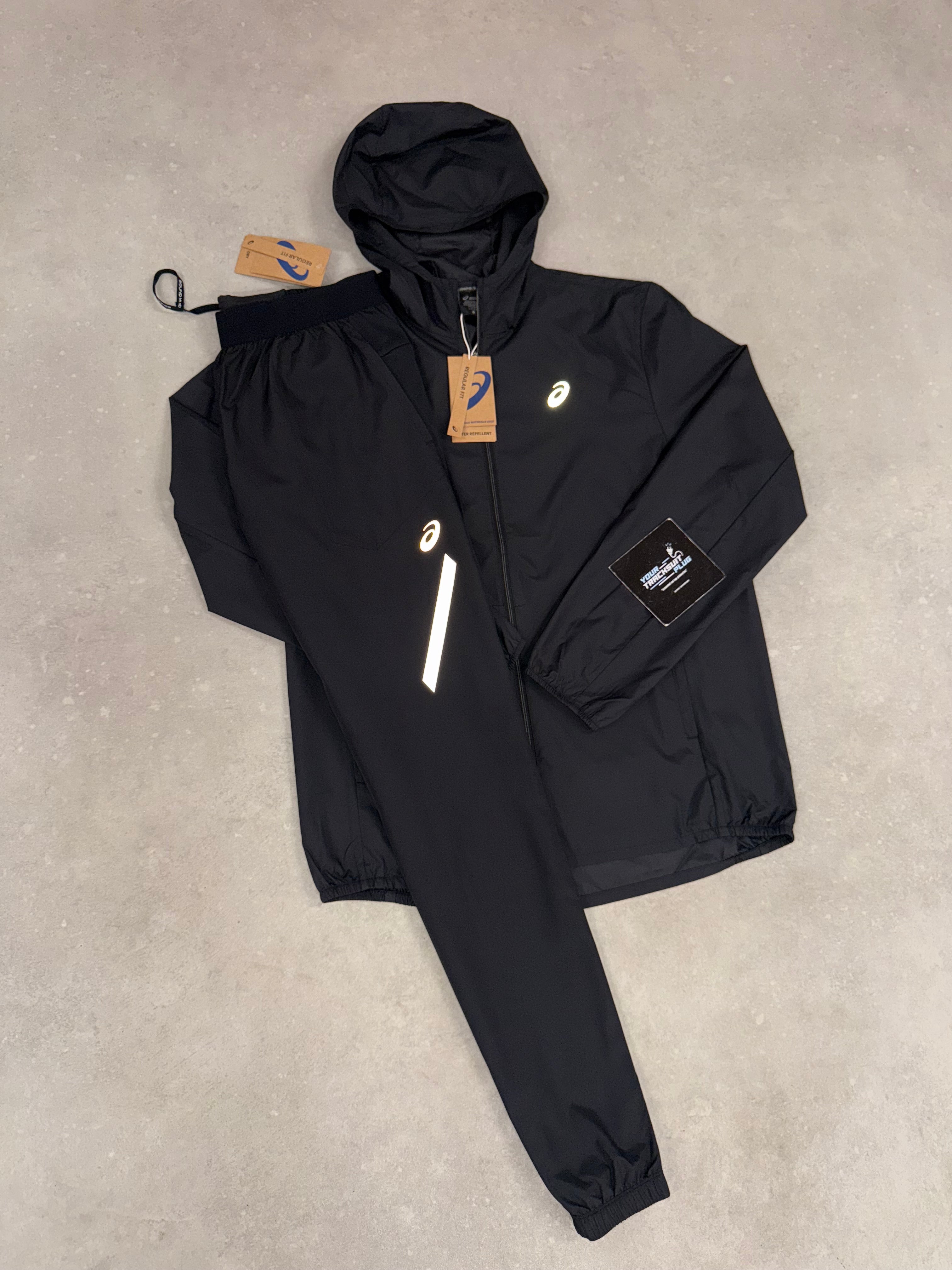 ASICS TRACKSUIT BLACK ON BLACK