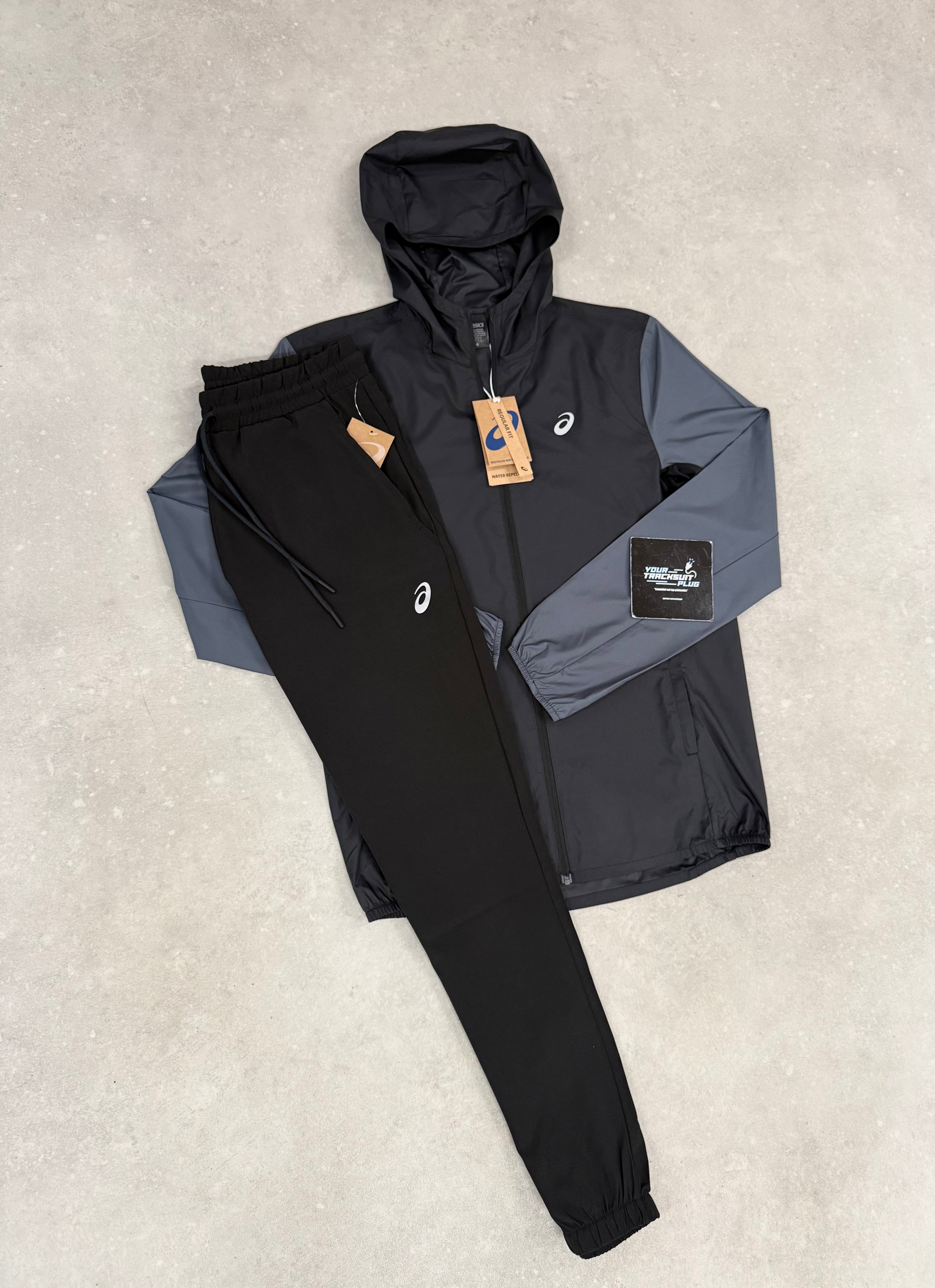 ASICS TRACKSUIT BLACK & GREY