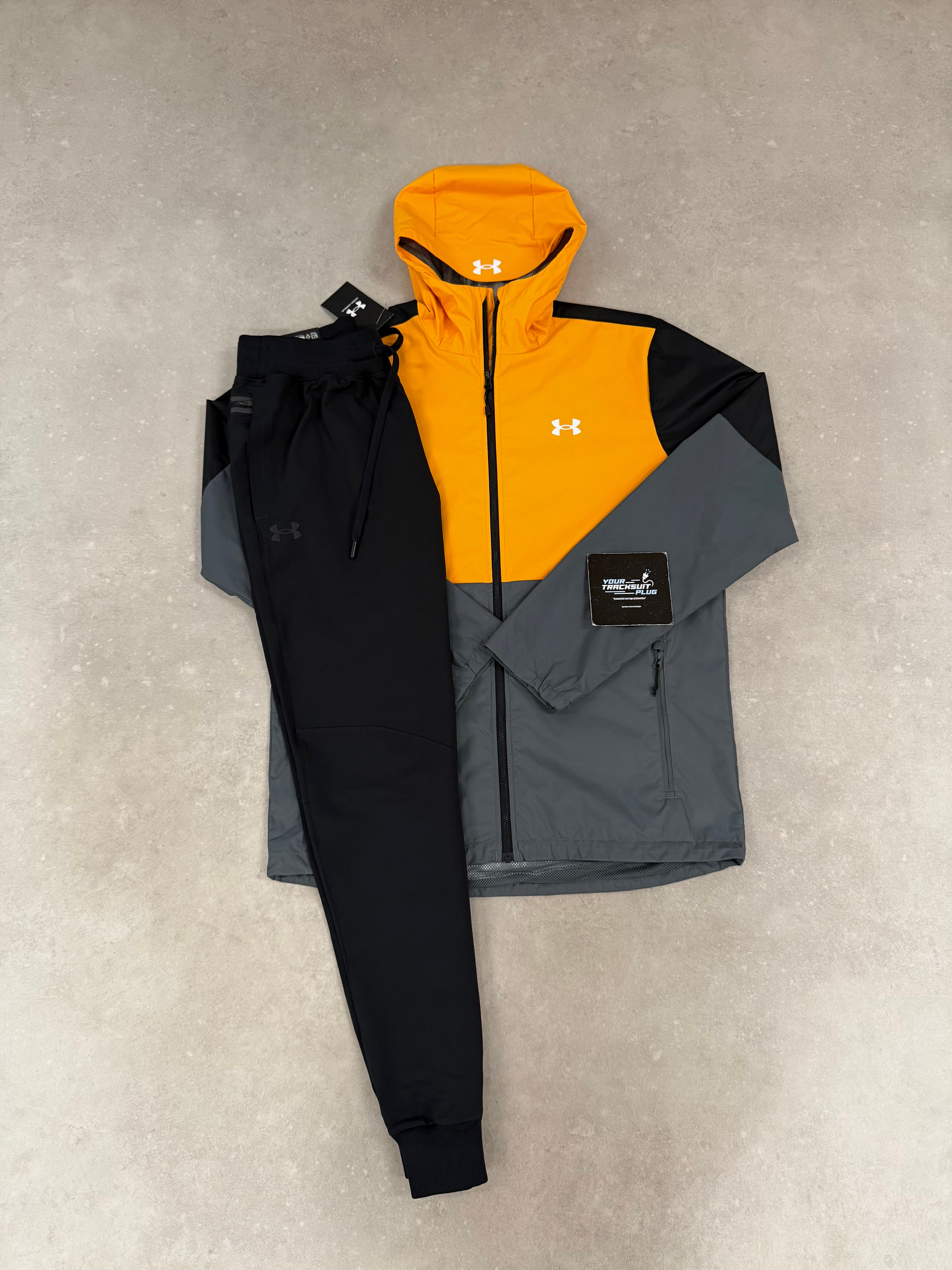 UNDER ARMOUR ORANGE & BLACK TRACKSUIT // LIMITED EDITION