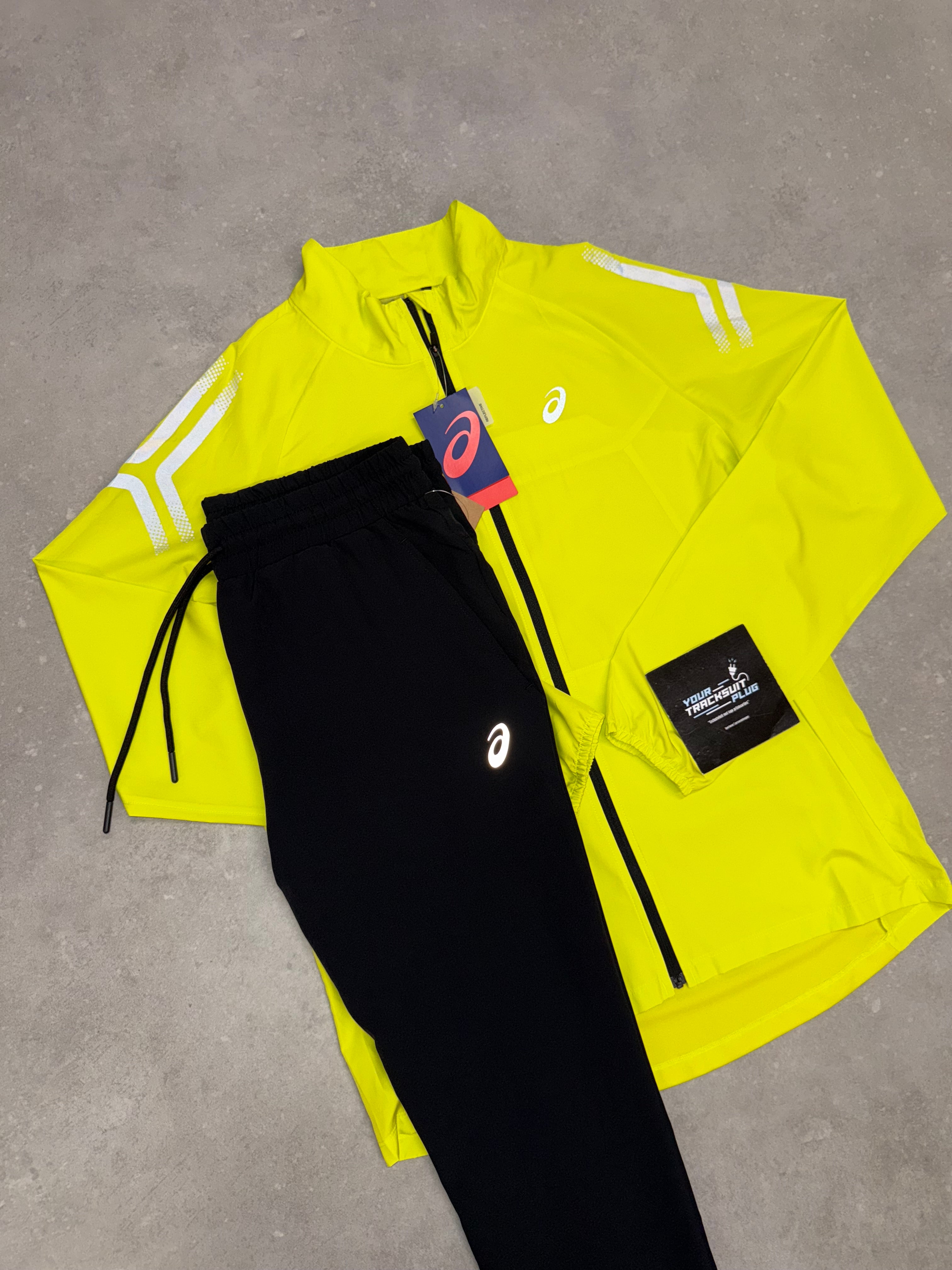 ASICS TRACKSUIT BLACK & YELLOW // VERY EXCLUSIVE