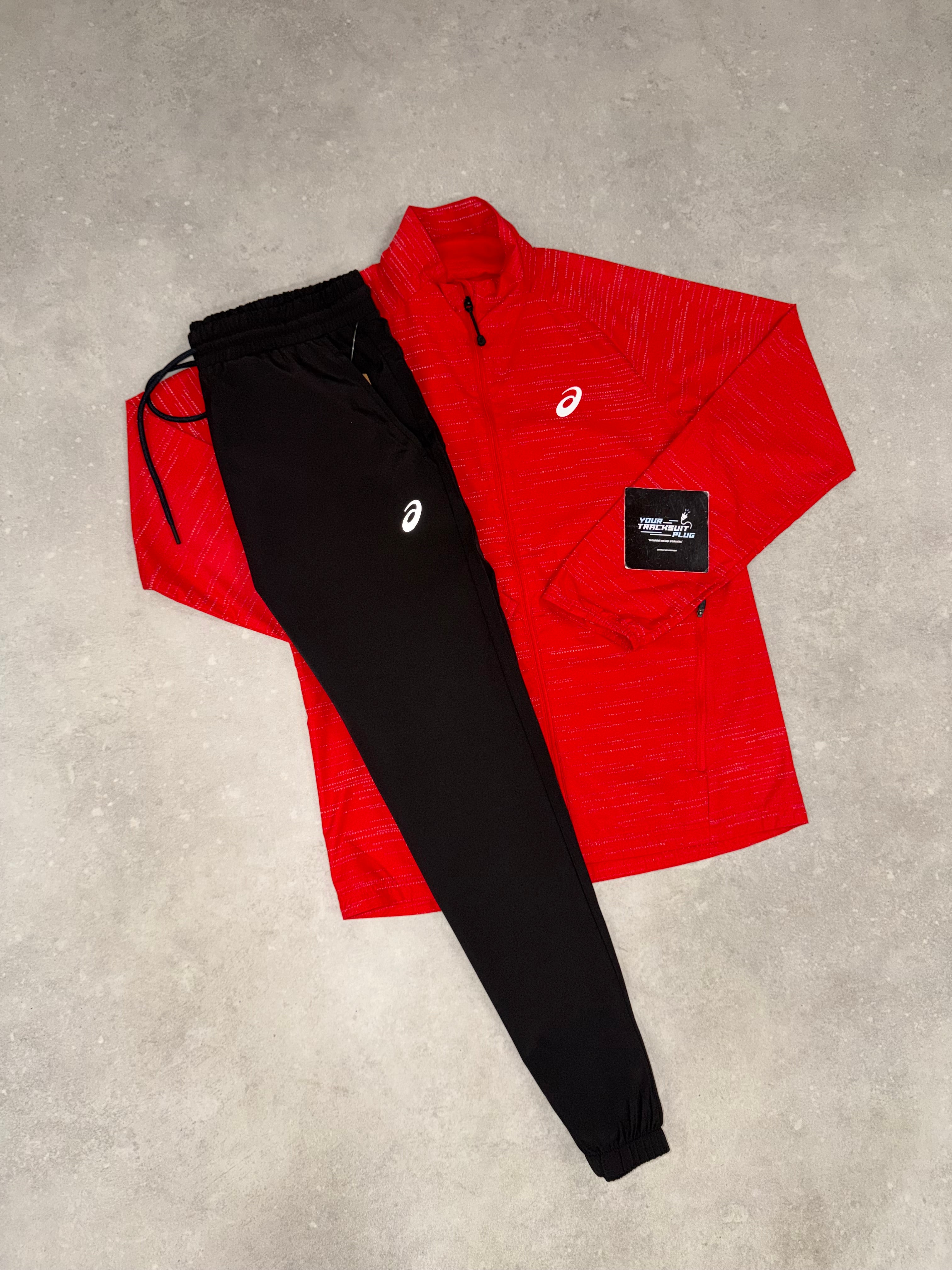 ASICS RED & BLACK TRACKSUIT // VERY EXCLUSIVE