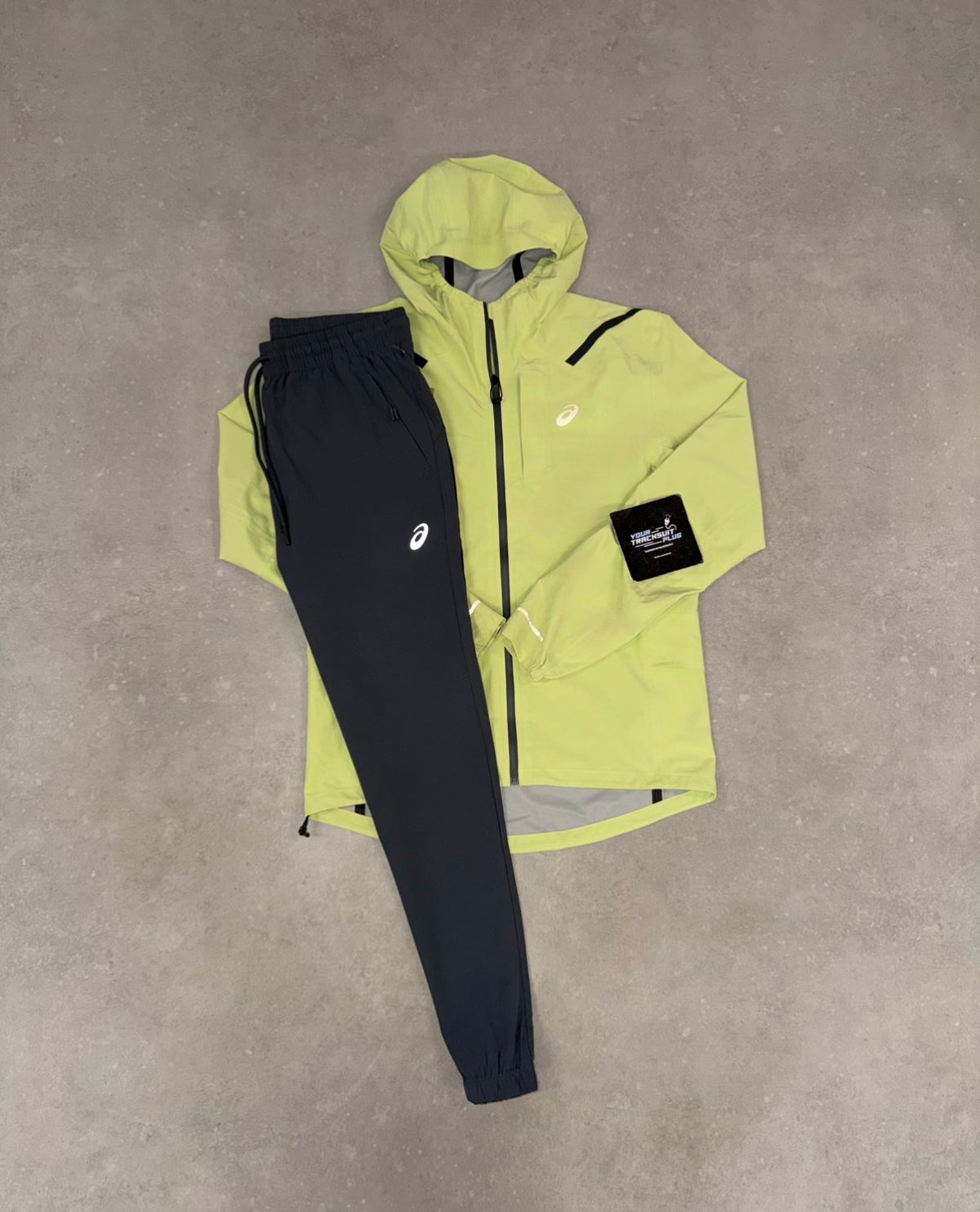 ASICS YELLOW & GREY TRACKSUIT SOFT-SHELL // VERY EXCLUSIVE