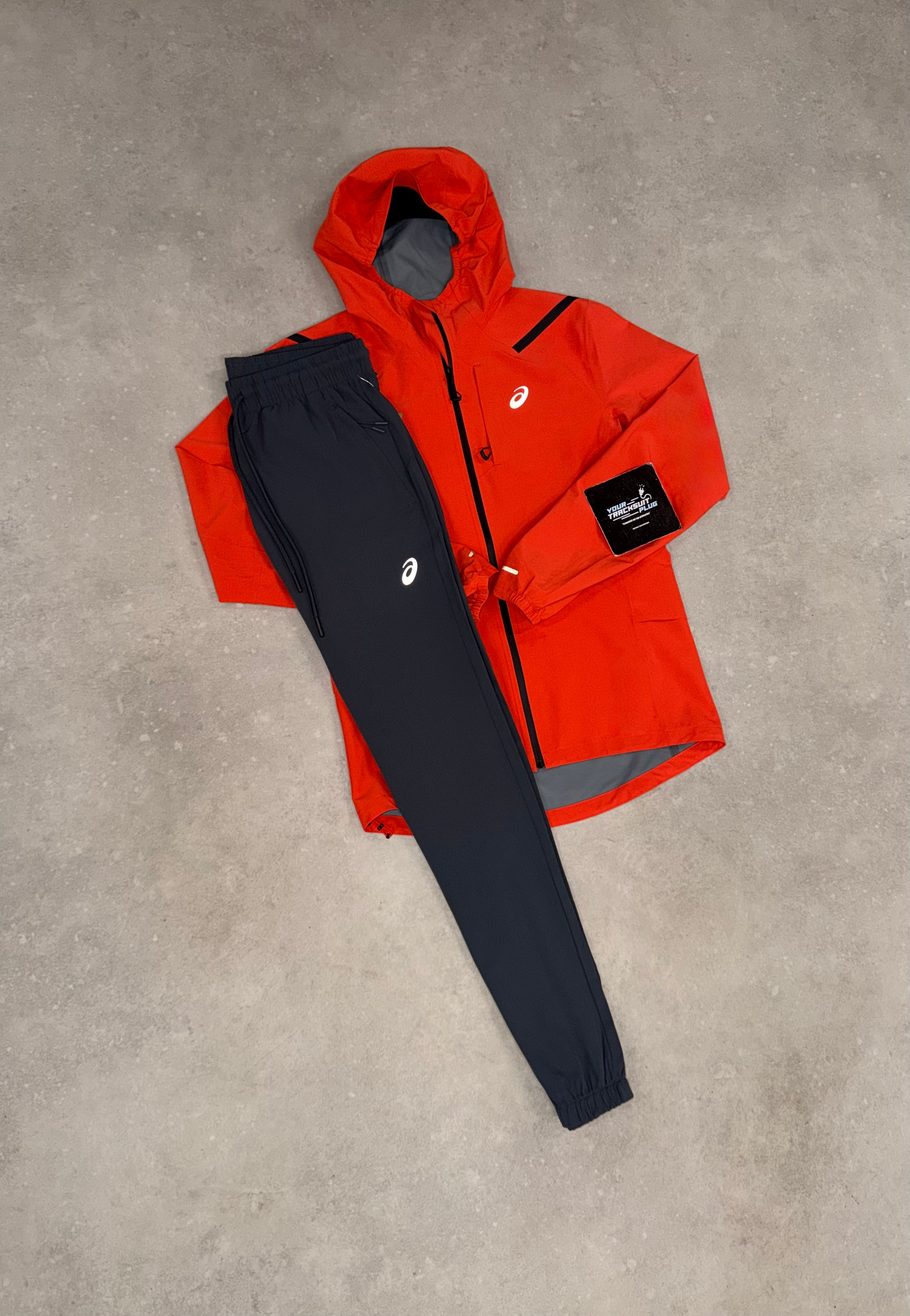 ASICS SOFT-SHELL TRACKSUIT ORANGE & GREY // VERY EXCLUSIVE