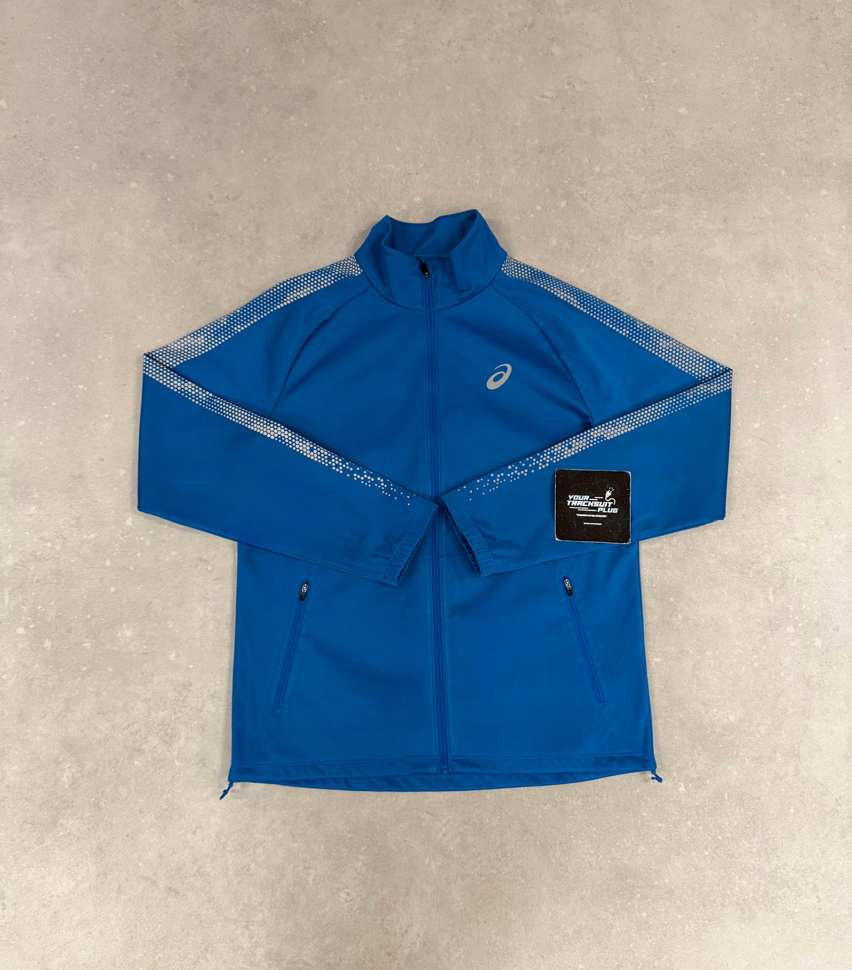 ASICS BLUE & GREY SOFT-SHELL TRACKSUIT // VERY EXCLUSIVE