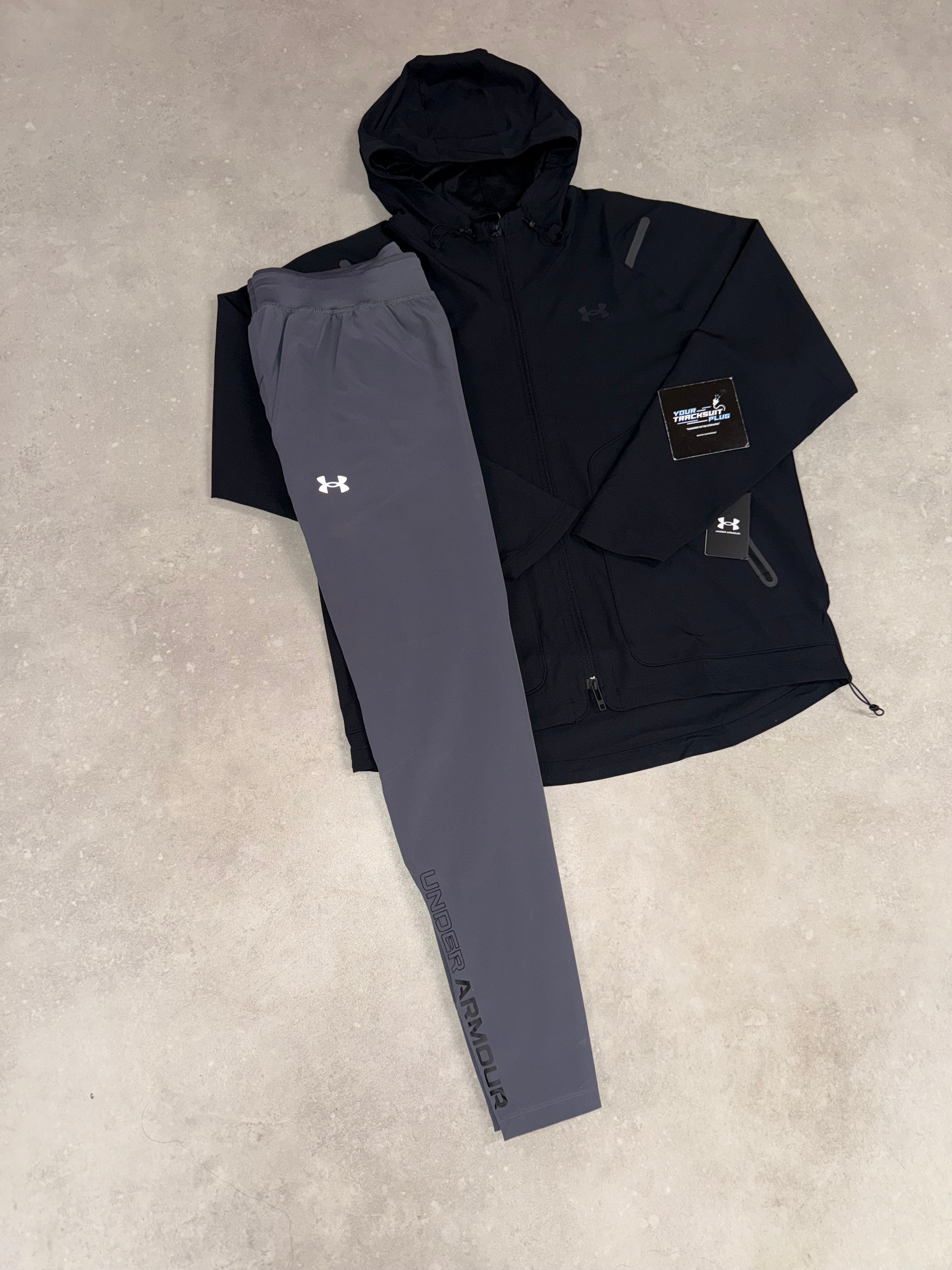 UNDER ARMOUR TRACKSUIT // BLACK & GREY