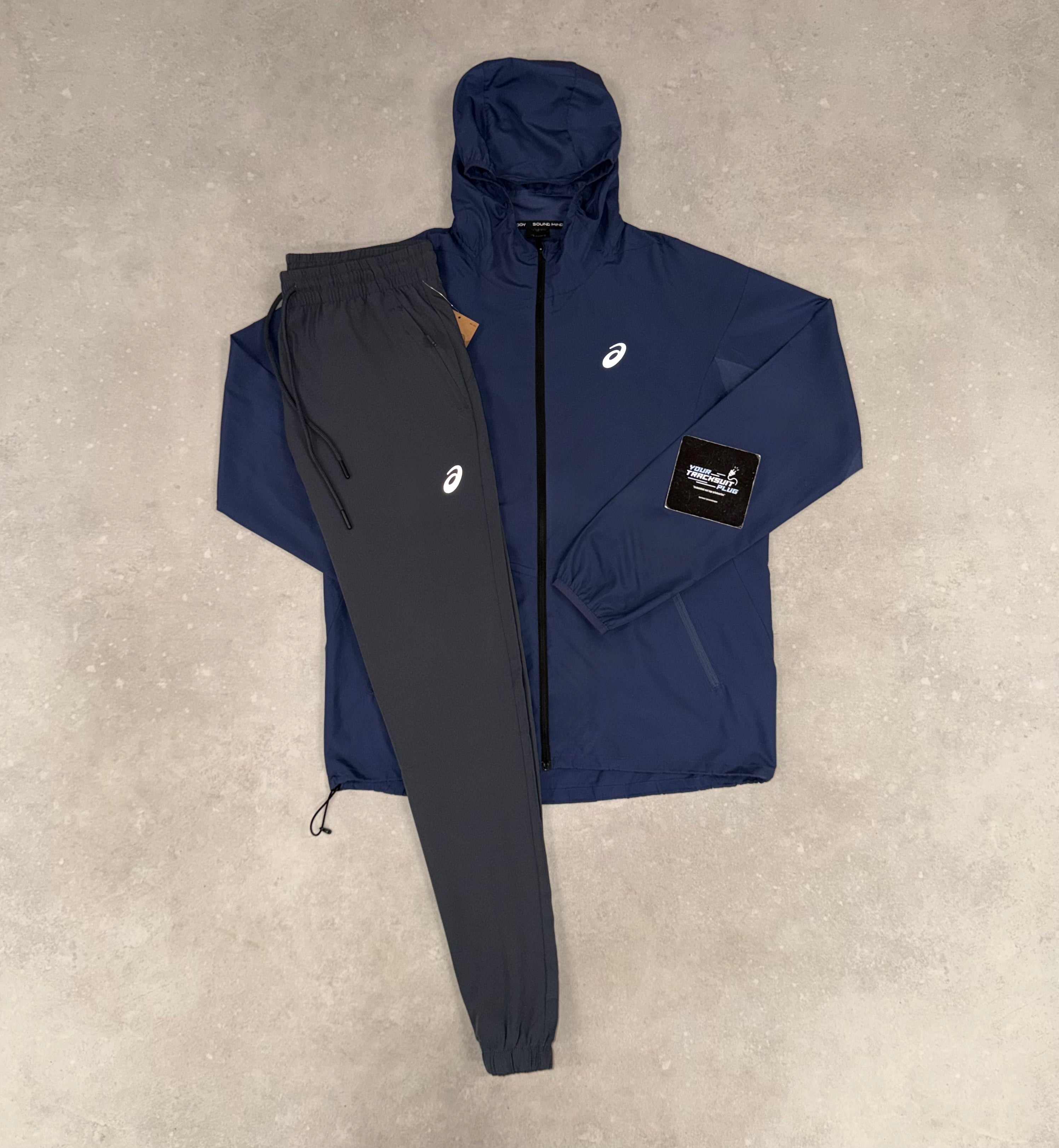 ASICS BLUE & GREY TRACKSUIT // VERY VERY EXCLUSIVE