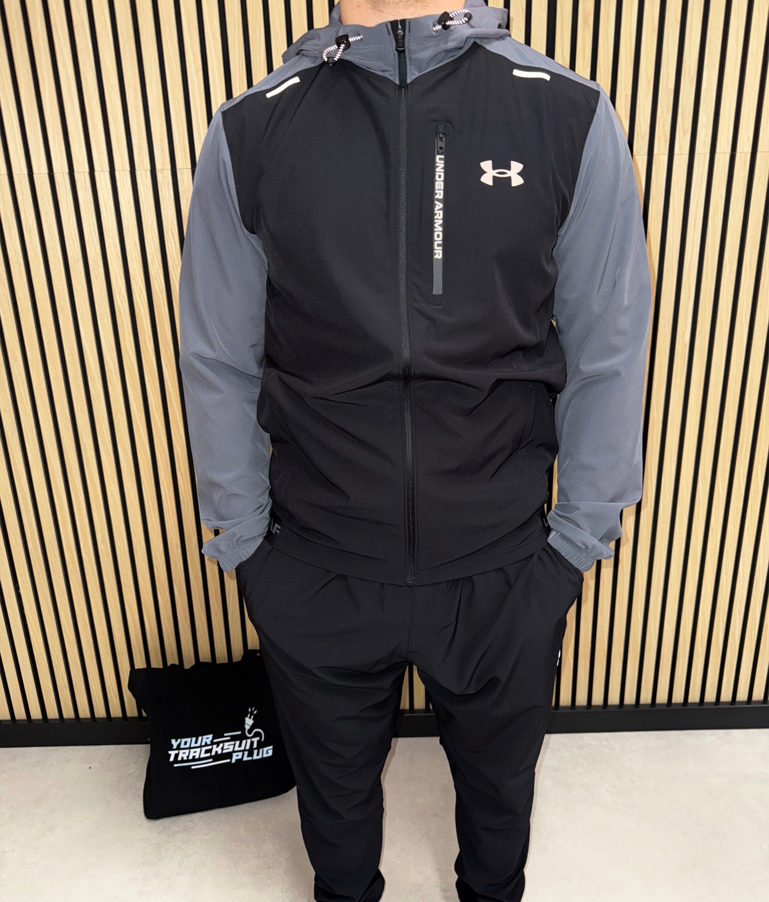 UNDER ARMOUR TRACKSUIT BLACK & GREY // THE LATEST
