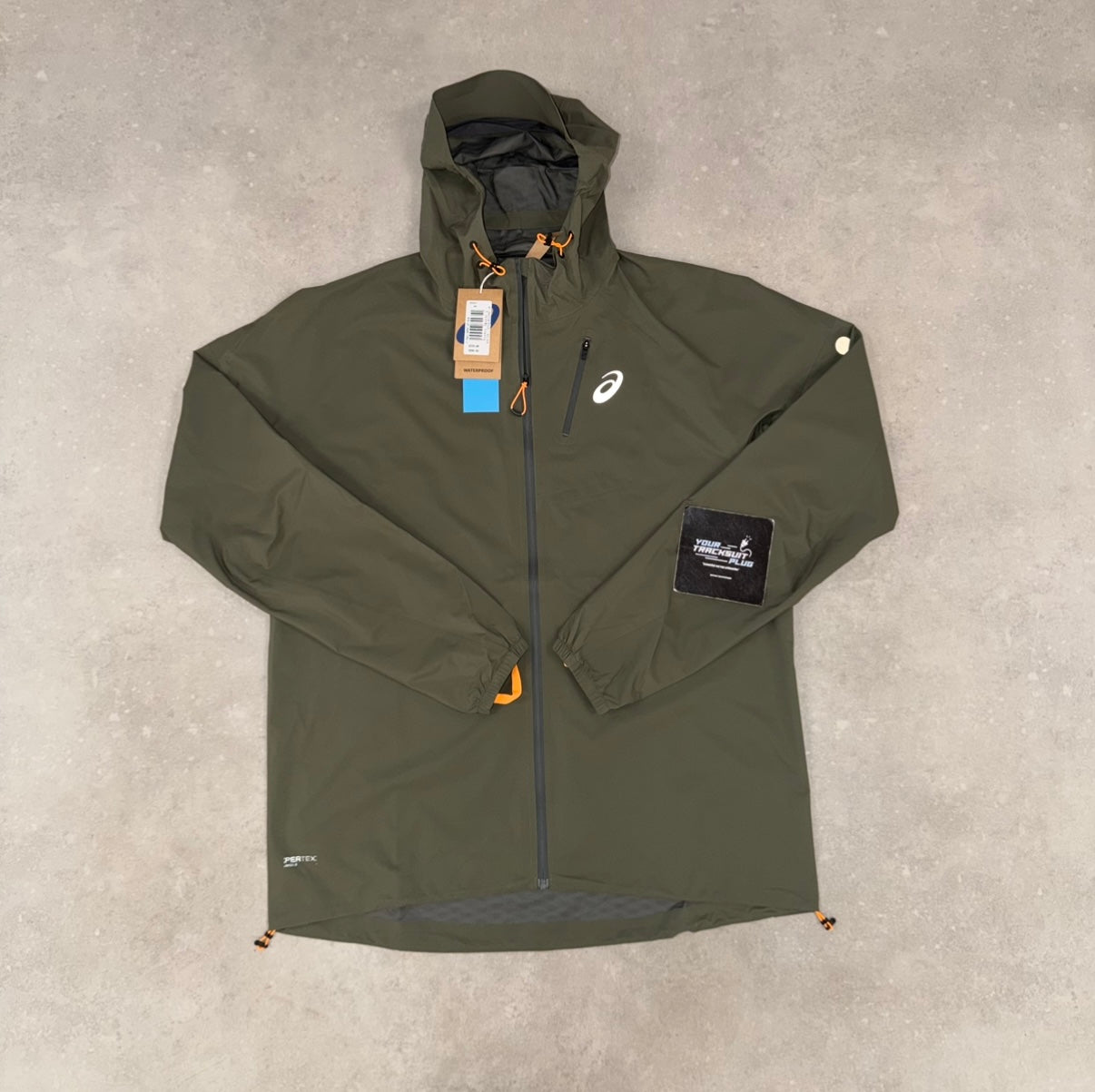ASICS SOFT-SHELL KAKI GREEN JACKET