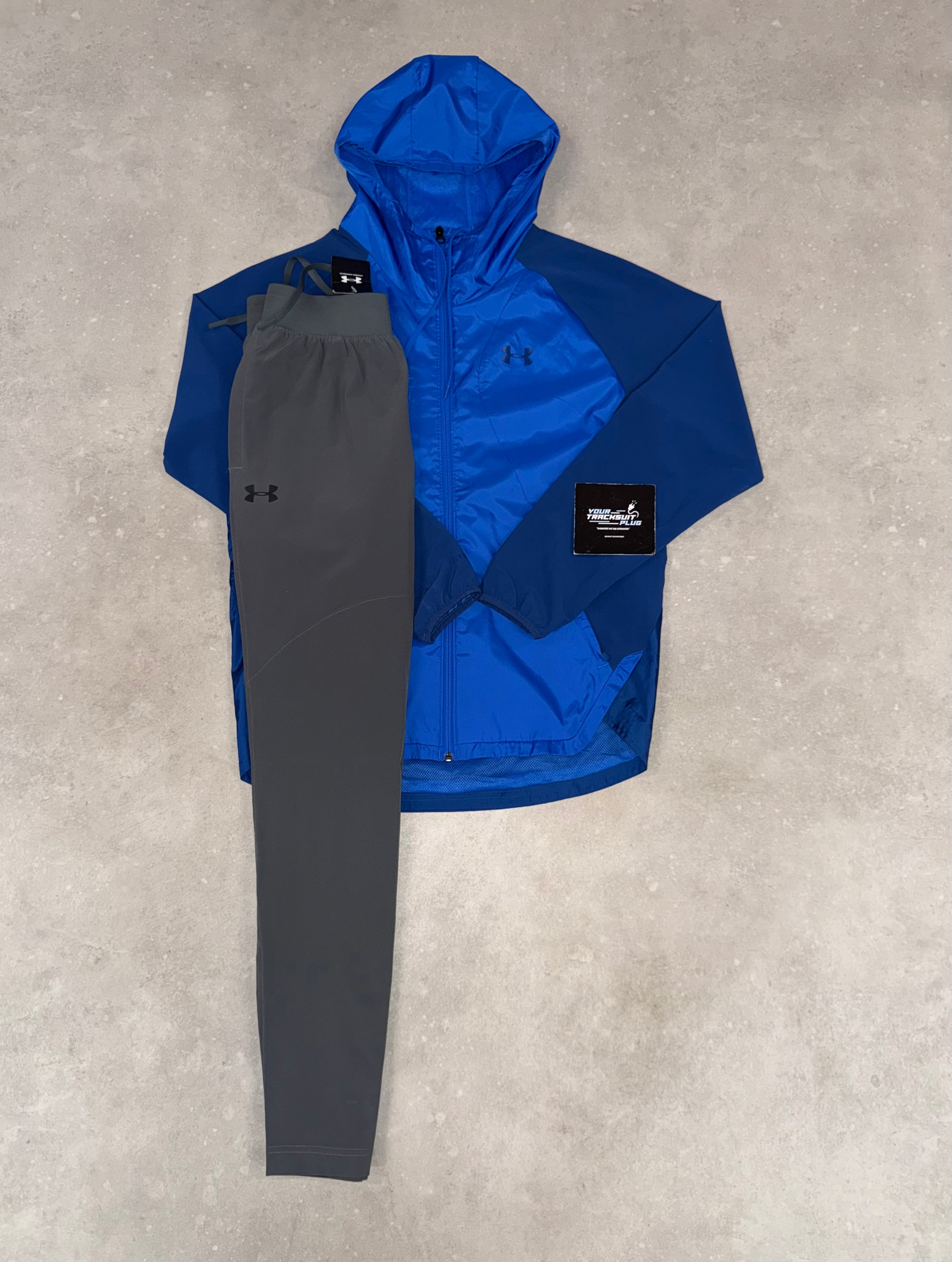 UNDER ARMOUR TRACKSUIT BLUE & GREY // VERY EXCLUSIVE