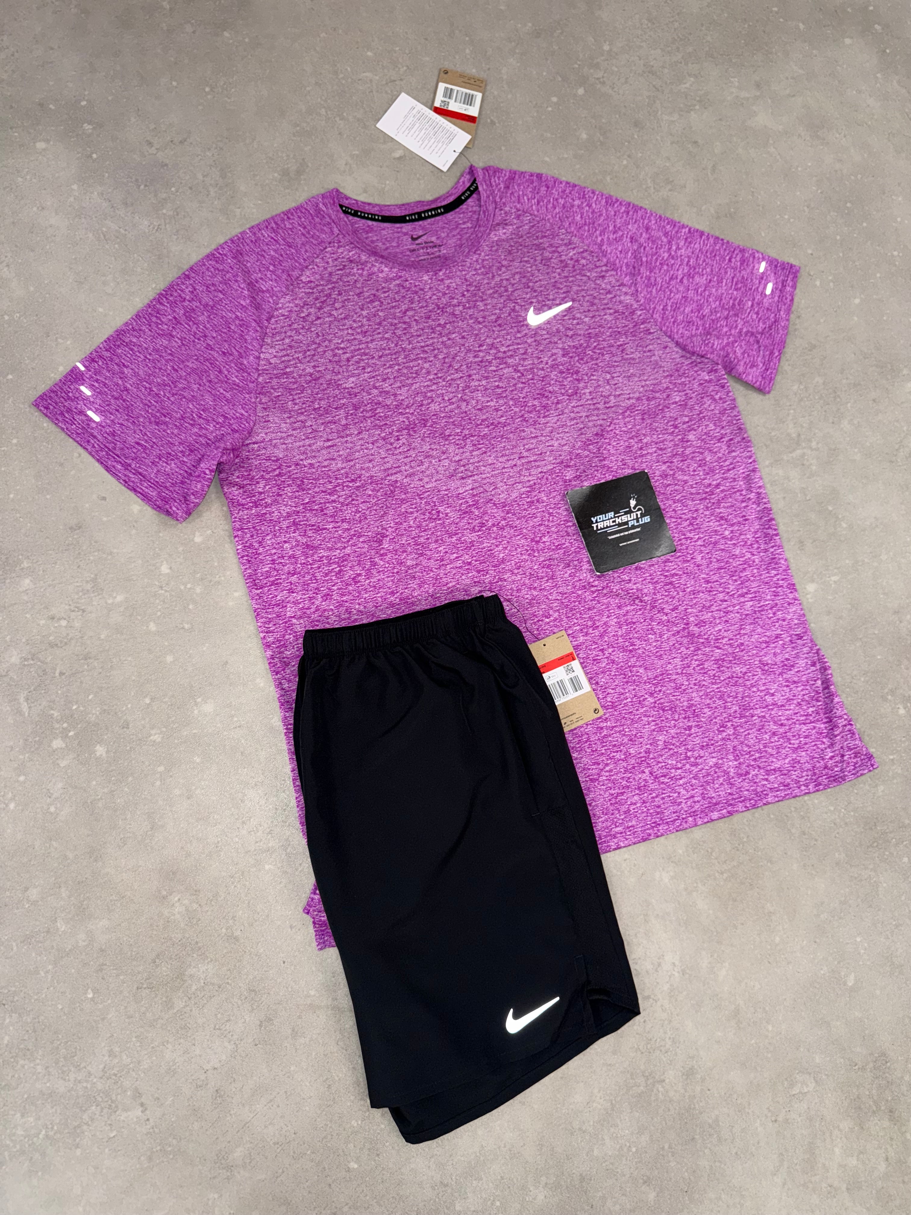 NIKE MILER SUMMER SET // PURPLE & BLACK