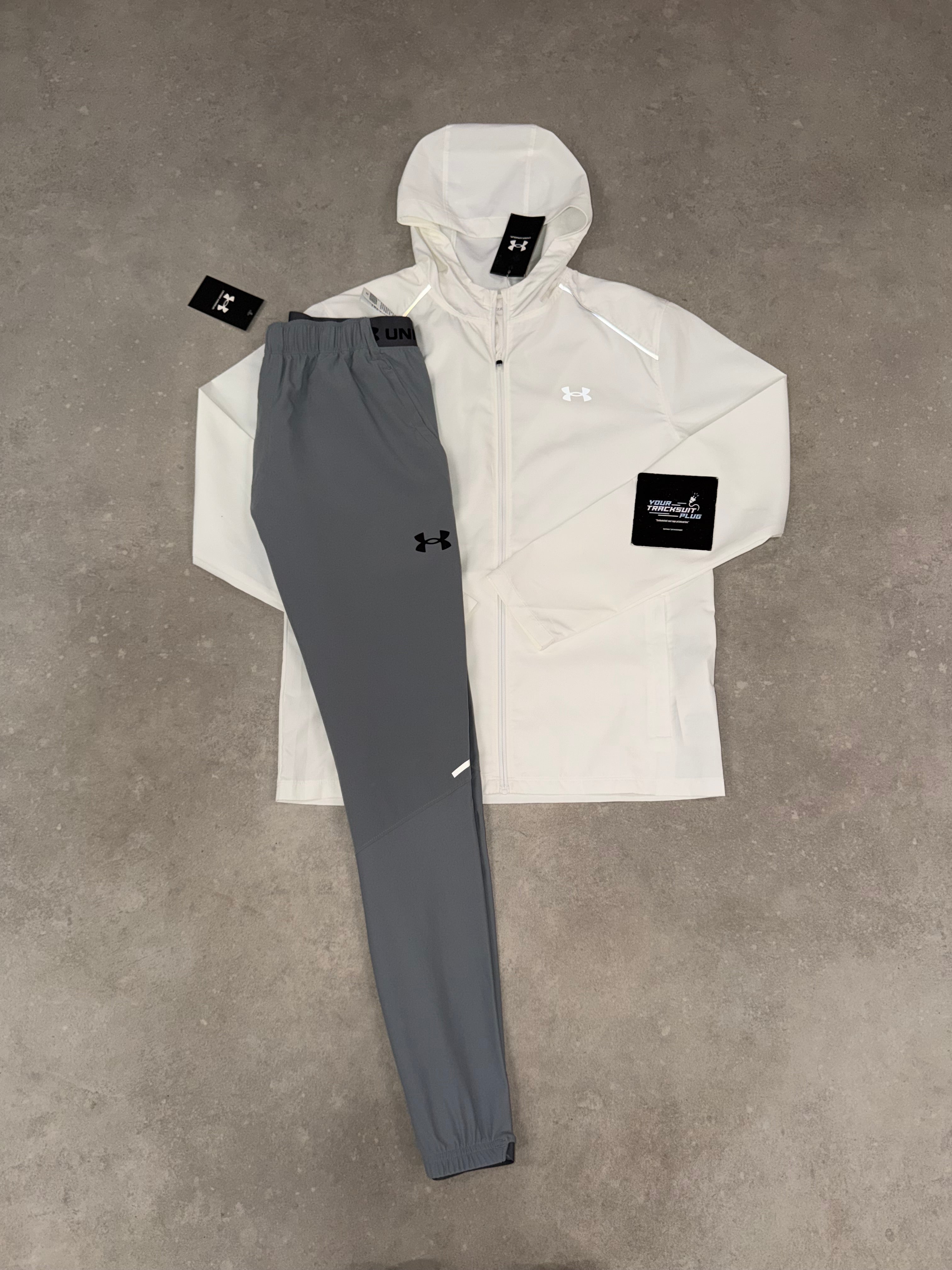 UNDER ARMOUR WHITE & GREY // TRACKSUIT