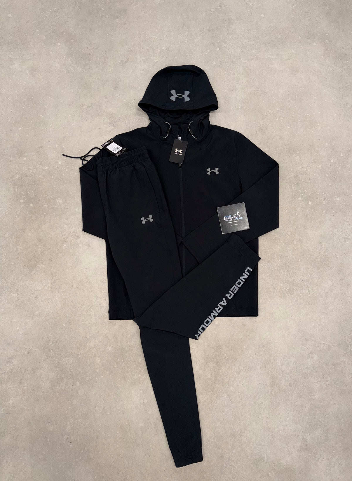 UNDER ARMOUR TRACKSUIT // BLACK & GREY THE LATEST