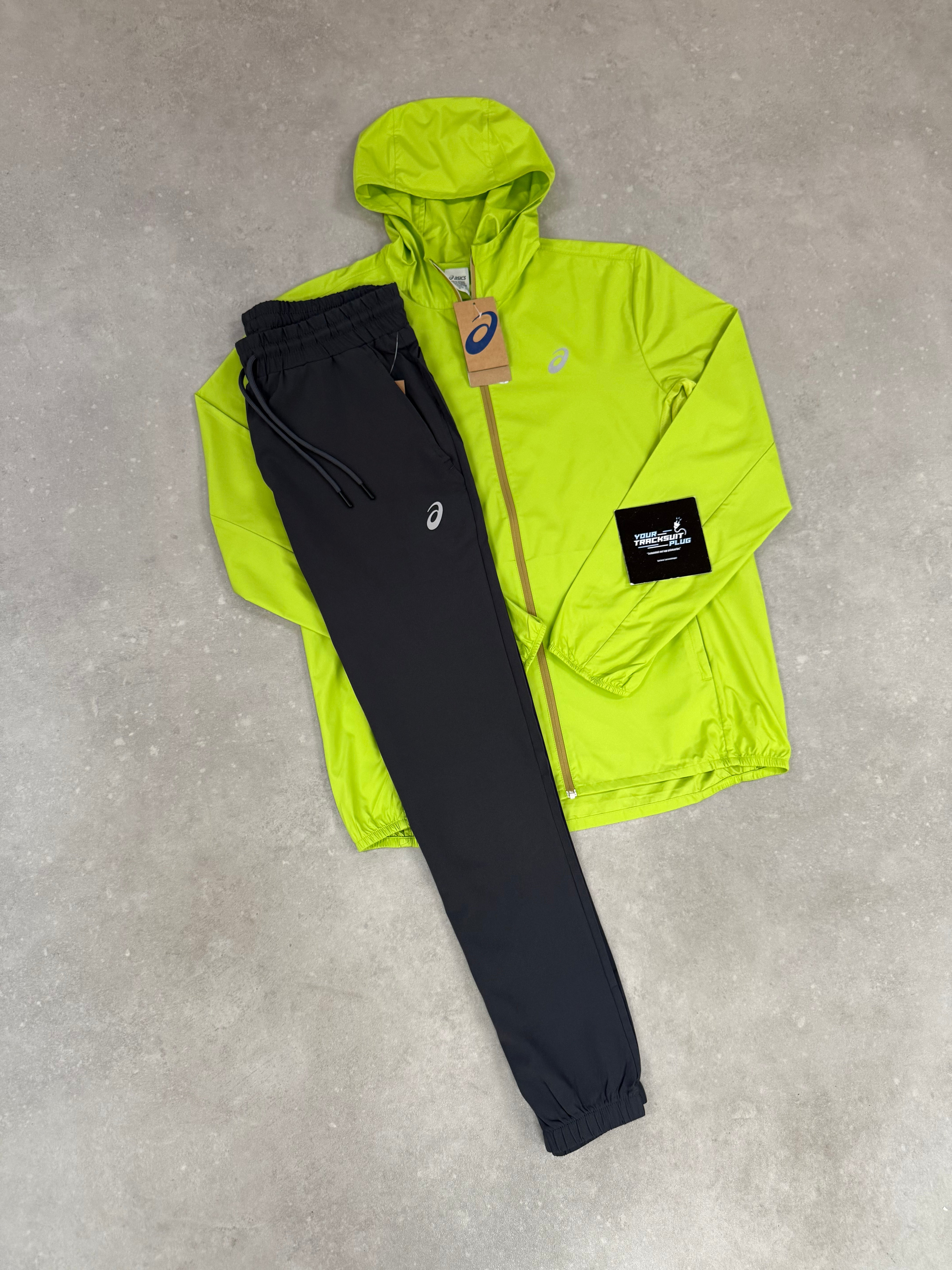 ASICS TRACKSUIT // LIME GREEN & GREY