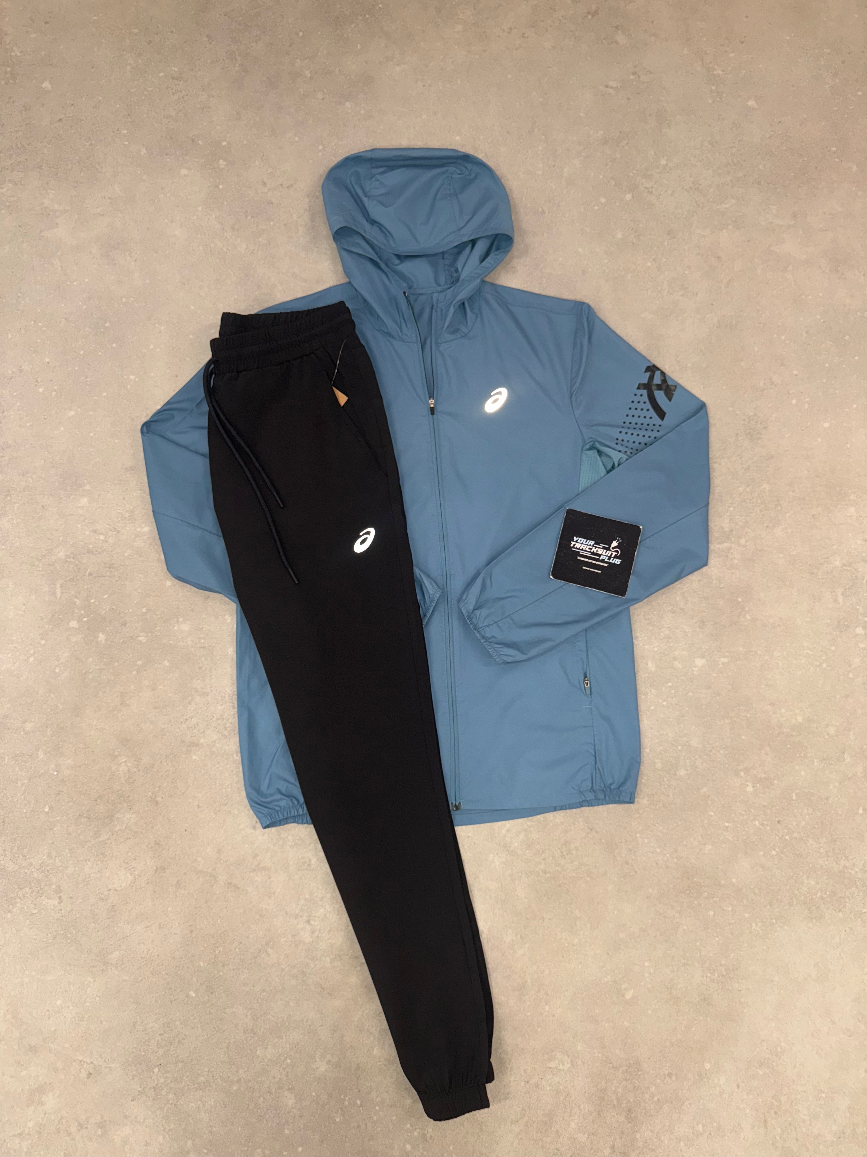 ASICS TRACKSUIT BLUE & BLACK // THE LATEST