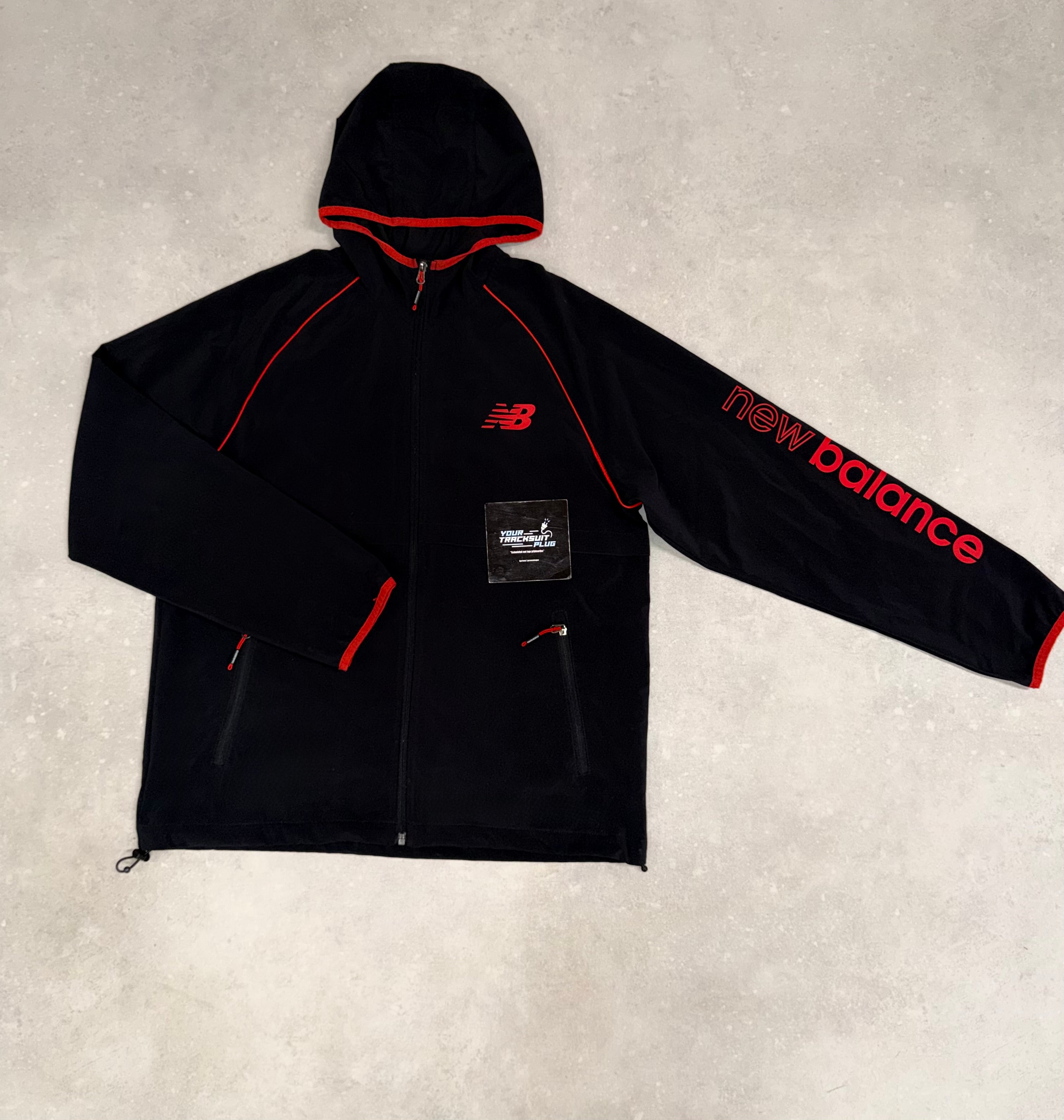 NEW BALANCE TRACKSUIT // BLACK AND RED