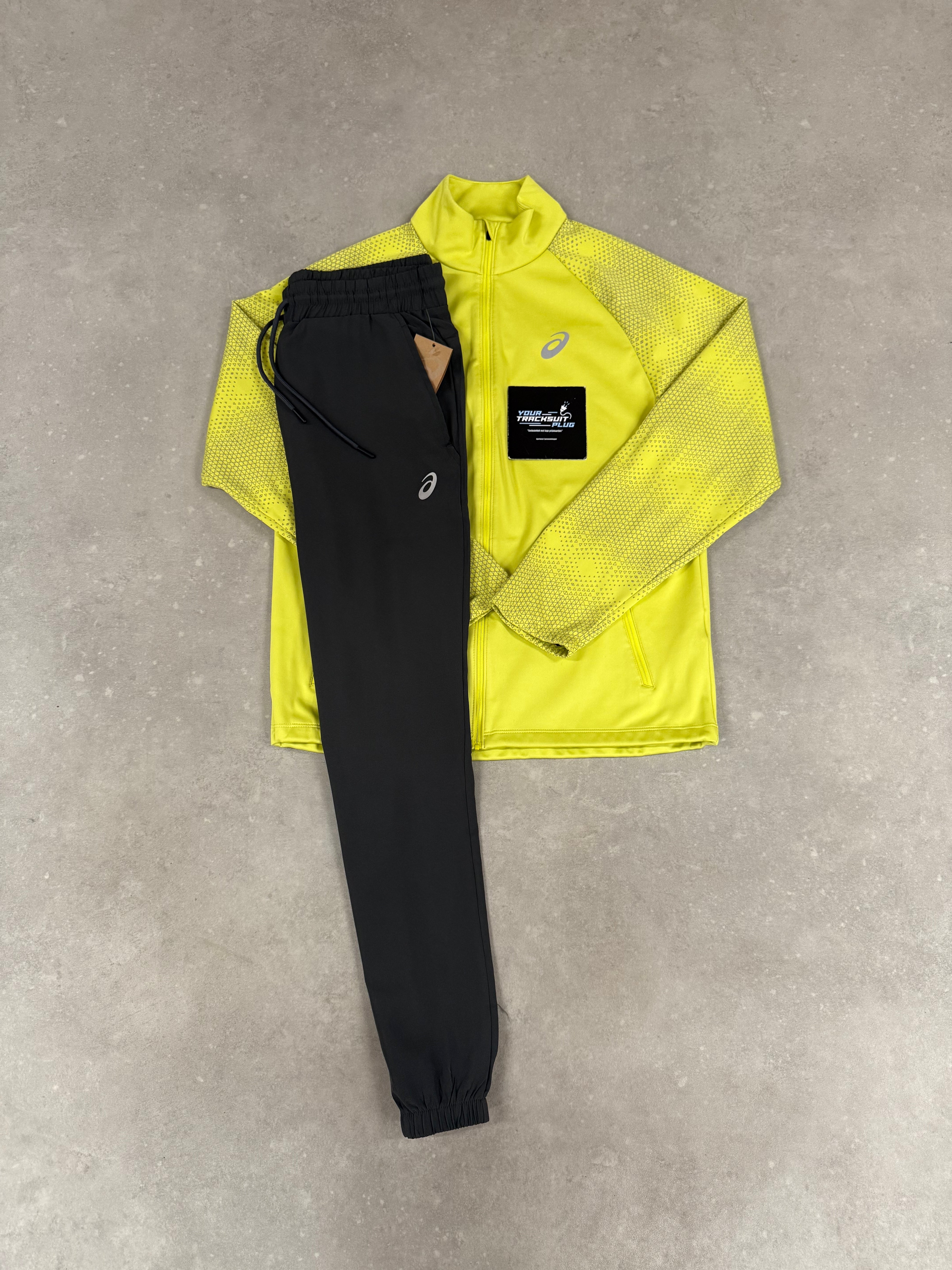 ASICS SOFT-SHELL TRACKSUIT YELLOW & GREY // LIMITED EDITION
