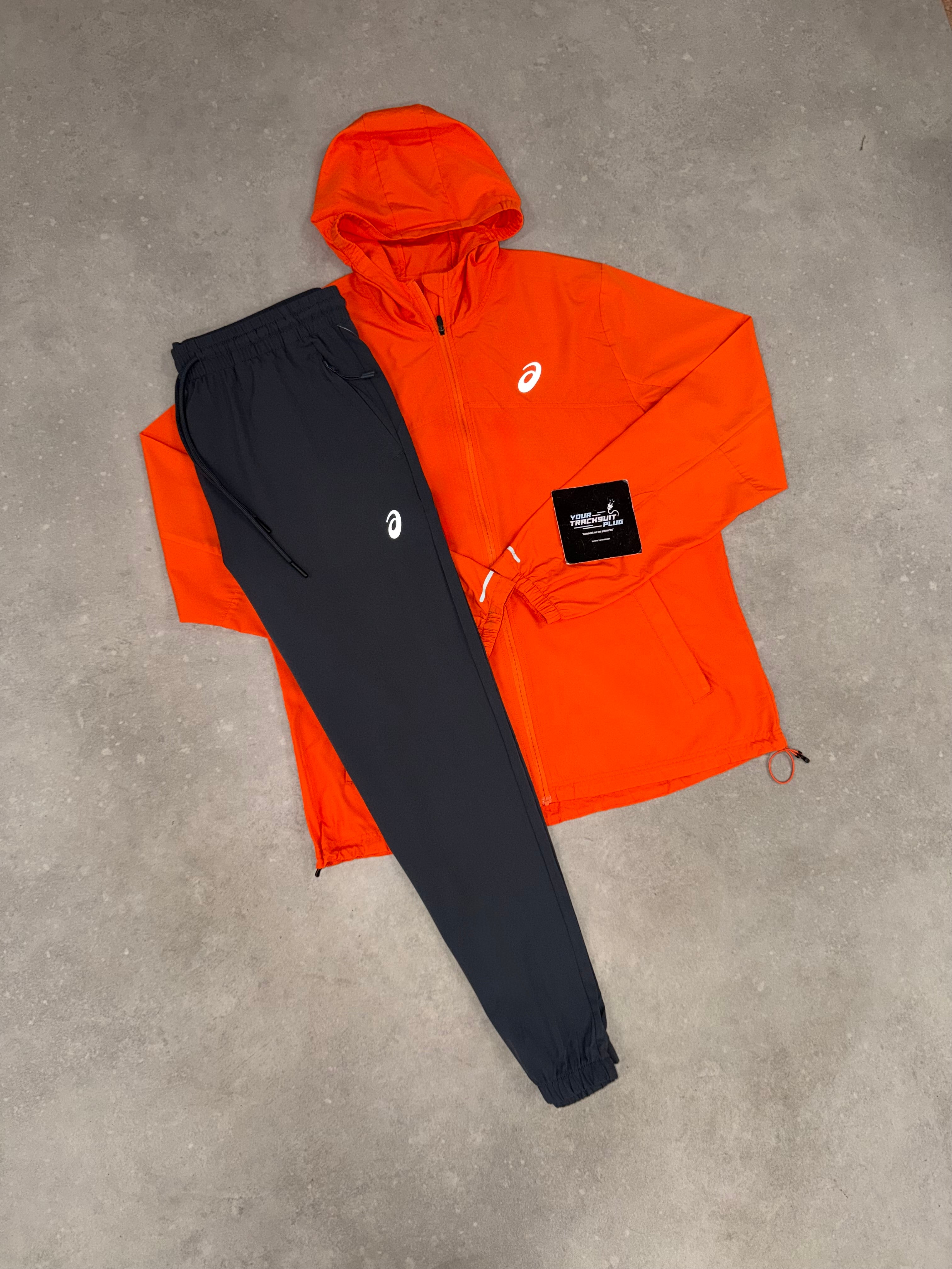 ASICS ORANGE & GREY TRACKSUIT // VERY EXCLUSIVE