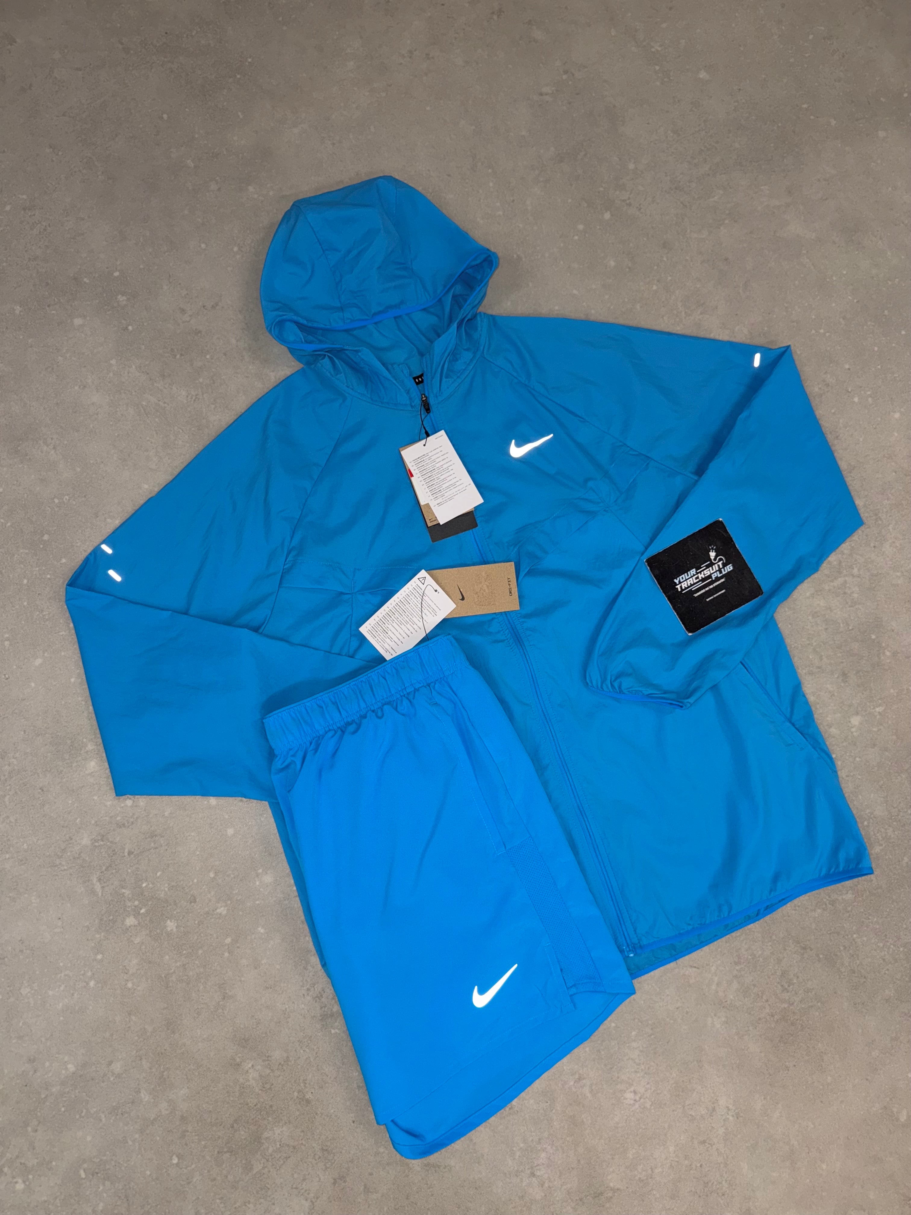NIKE BLUE JACKET SHORT SET