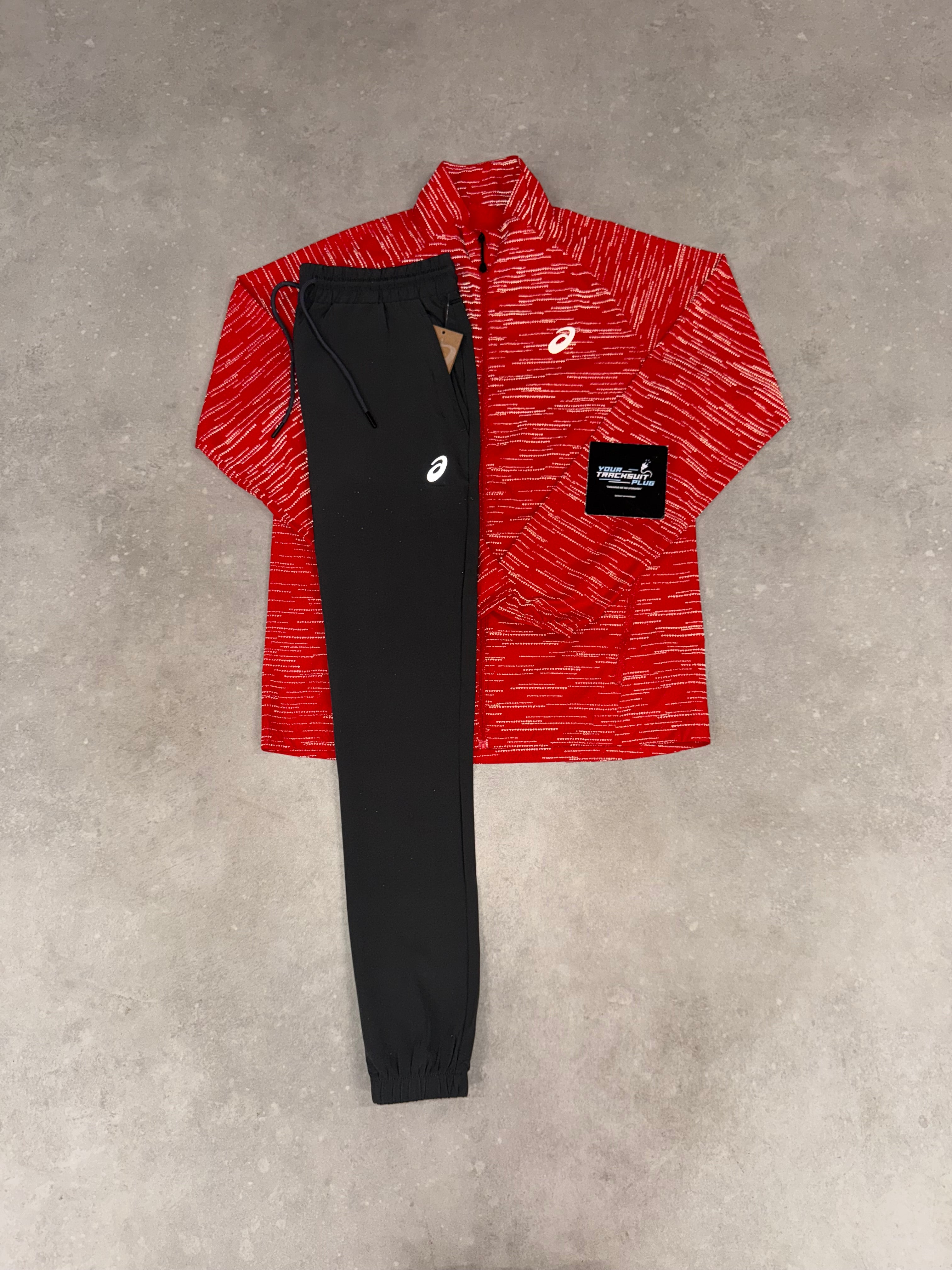 ASICS RED & GREY TRACKSUIT // LIMITED EDITION