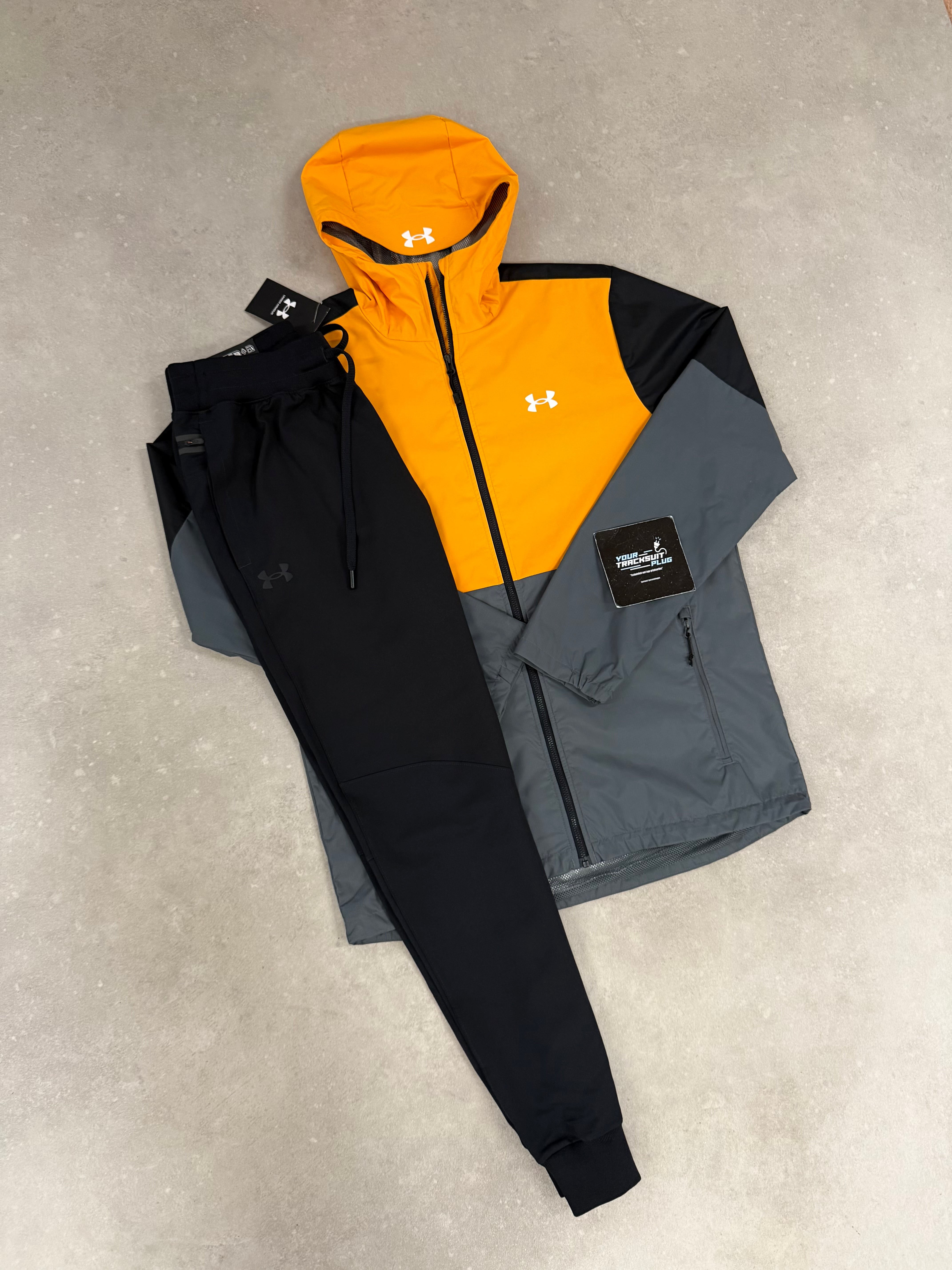 UNDER ARMOUR ORANGE & BLACK TRACKSUIT // LIMITED EDITION