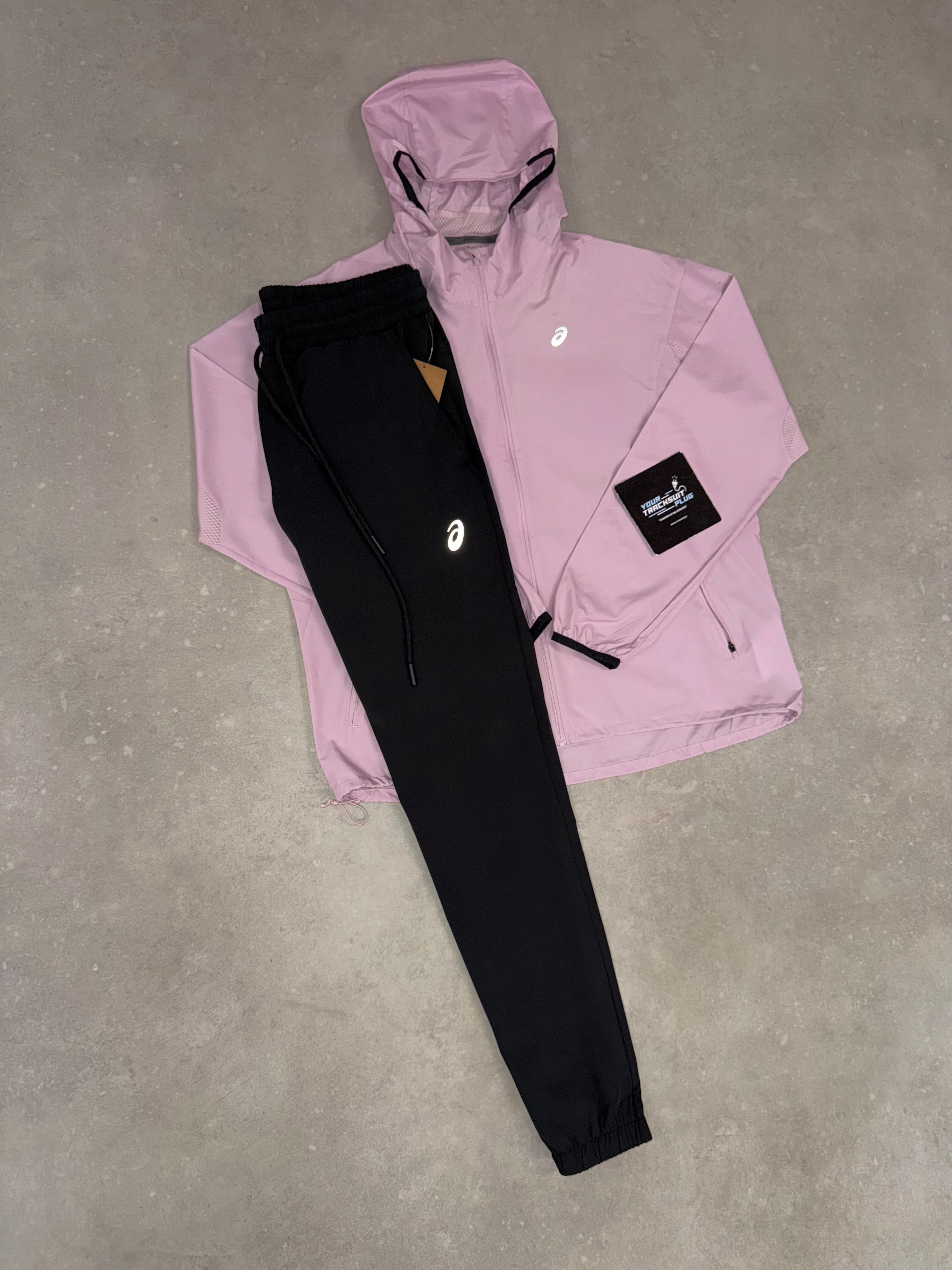 ASICS PINK & BLACK TRACKSUIT // VERY EXCLUSIVE
