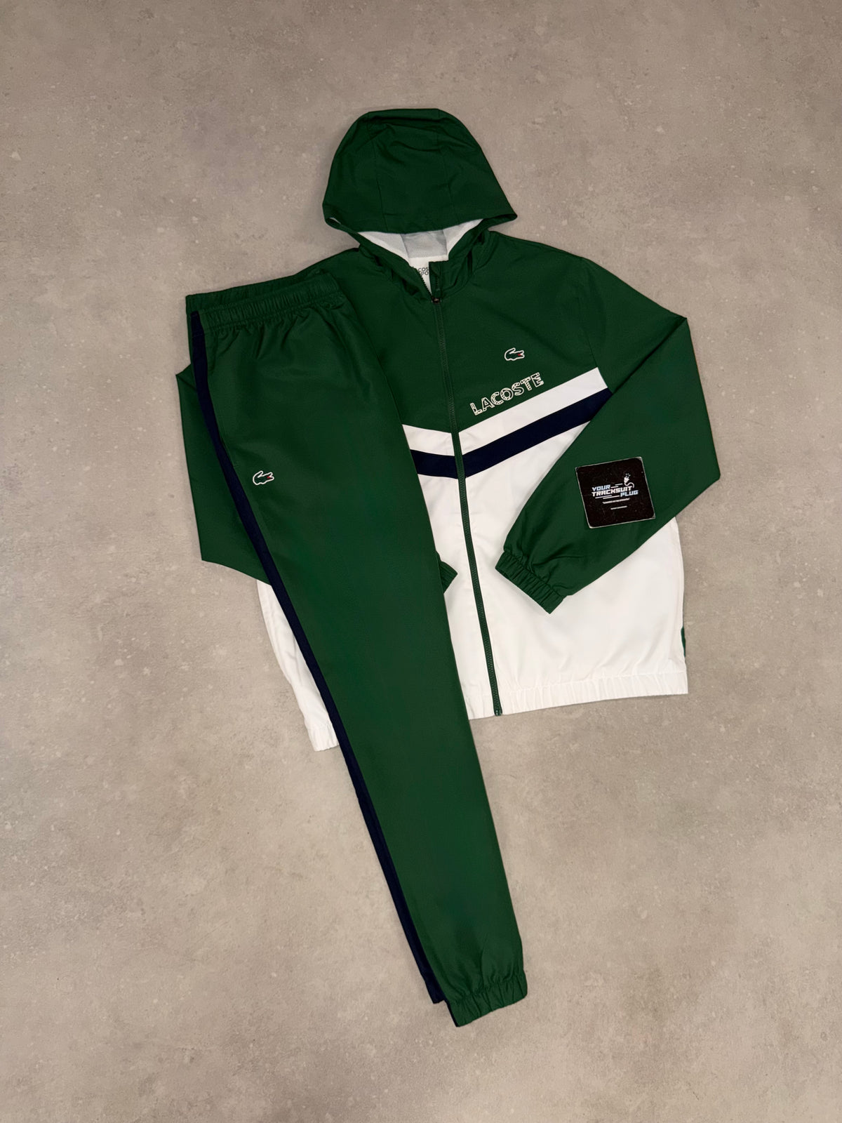 LACOSTE WHITE & GREEN TRACKSUIT // LIMITED EDITION